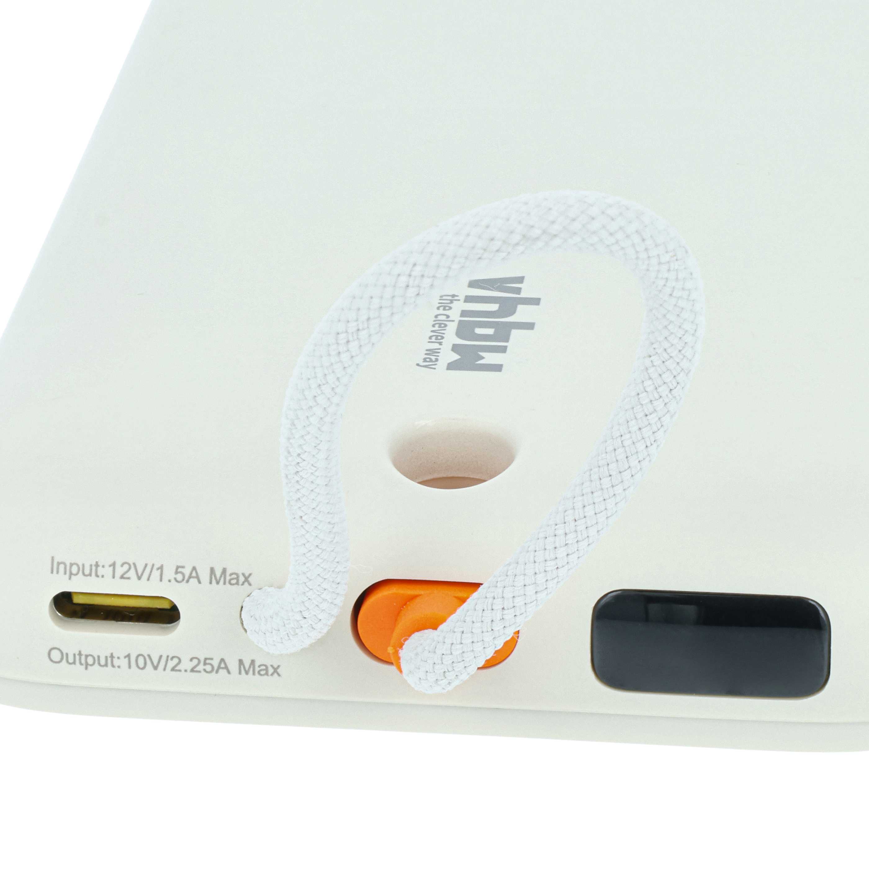 Magnetyczny bezprzewodowy powerbank 10000 mAh do np. iPhone, Samsung, Xiaomi - beżowy