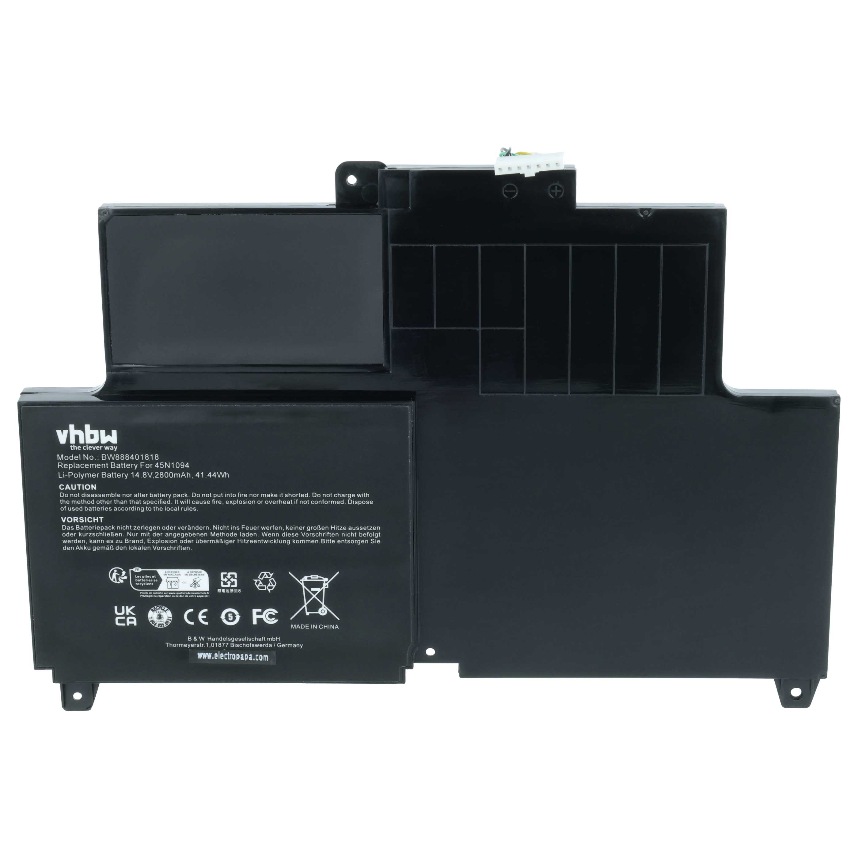 Akumulator do laptopa zamiennik Lenovo 45N1095, 45N1094, 45N1093, 45N1092 - 2800 mAh 14,8 V LiPo