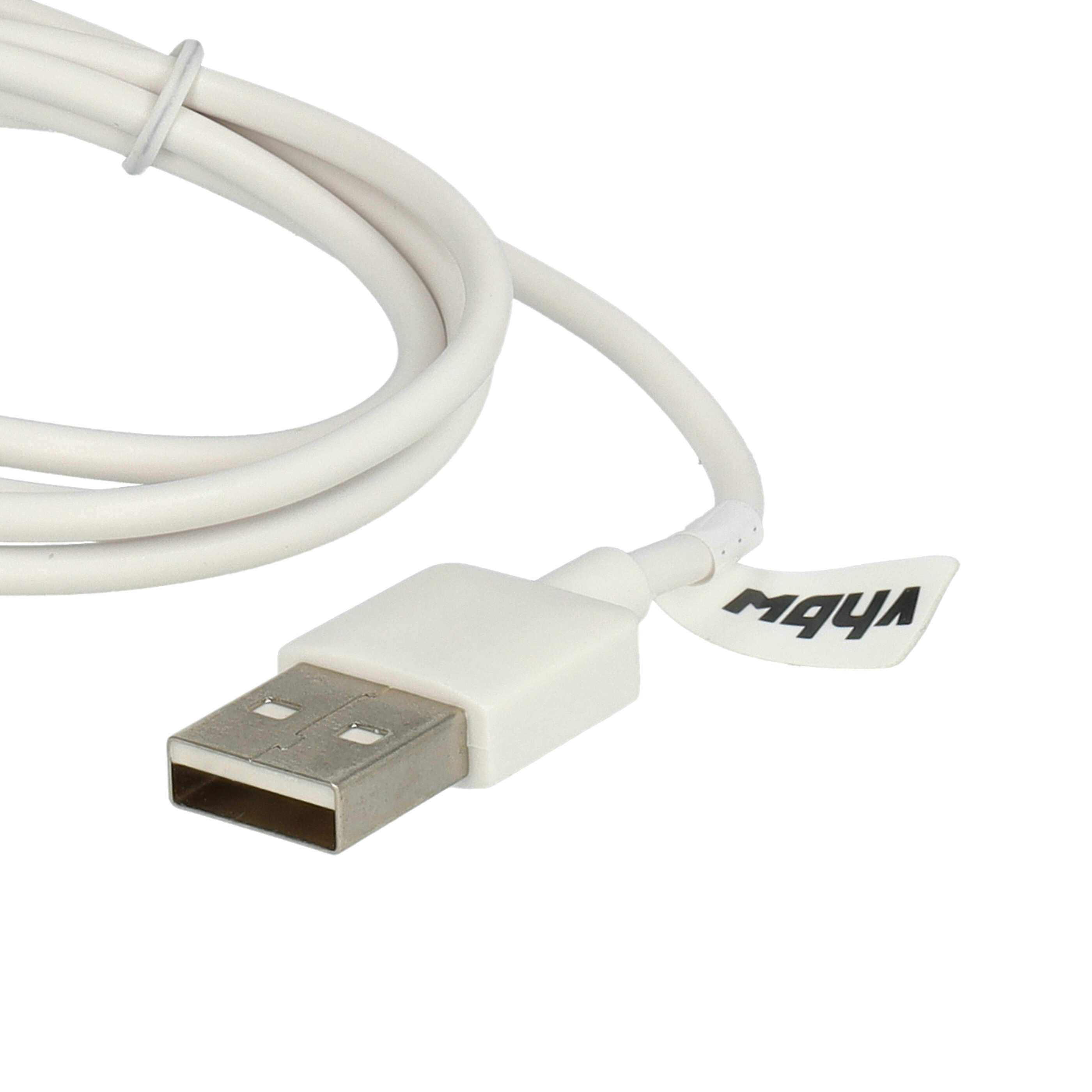 Cable de carga USB para smartwatch Xiaomi Mi Band 8, Redmi Band 2 - blanco magnético 100 cm