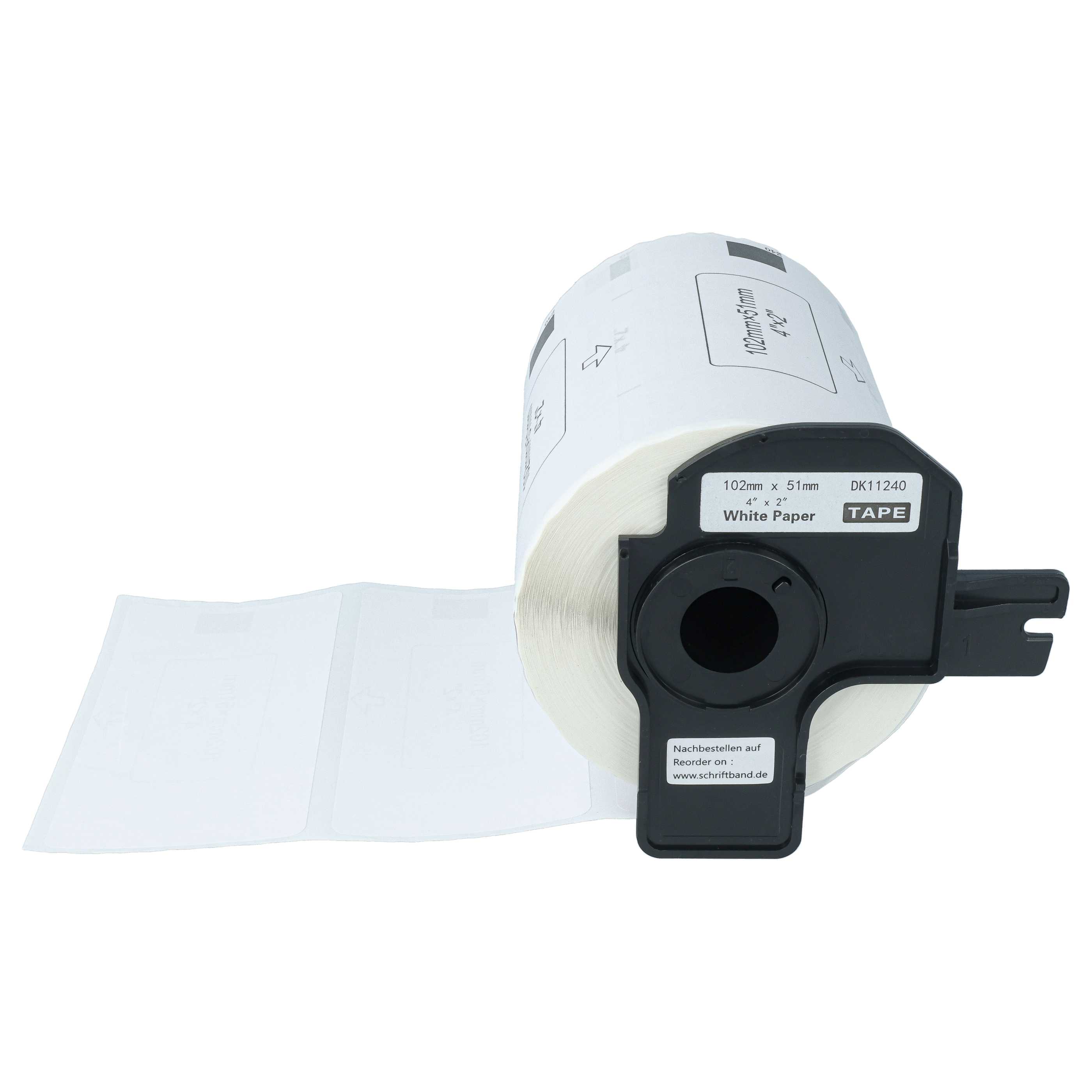 Étiquette remplacent Brother DK-11240 pour imprimante étiqueteuse - 102mm x 51mm + support
