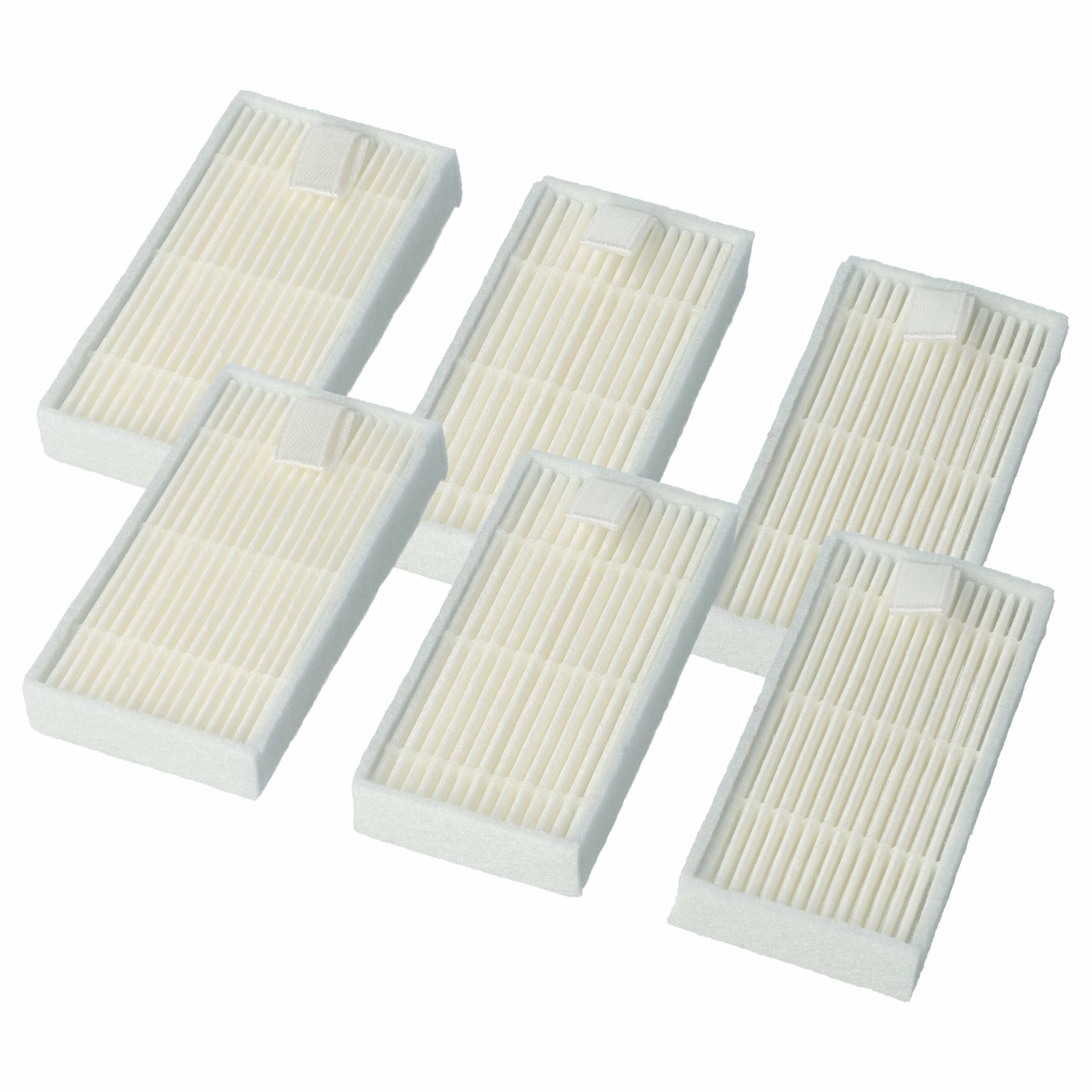 6x Filter suitable for Medion MD18500, MD18501, E32 SW, iLife V5, Proscenic 790T , filter class H11