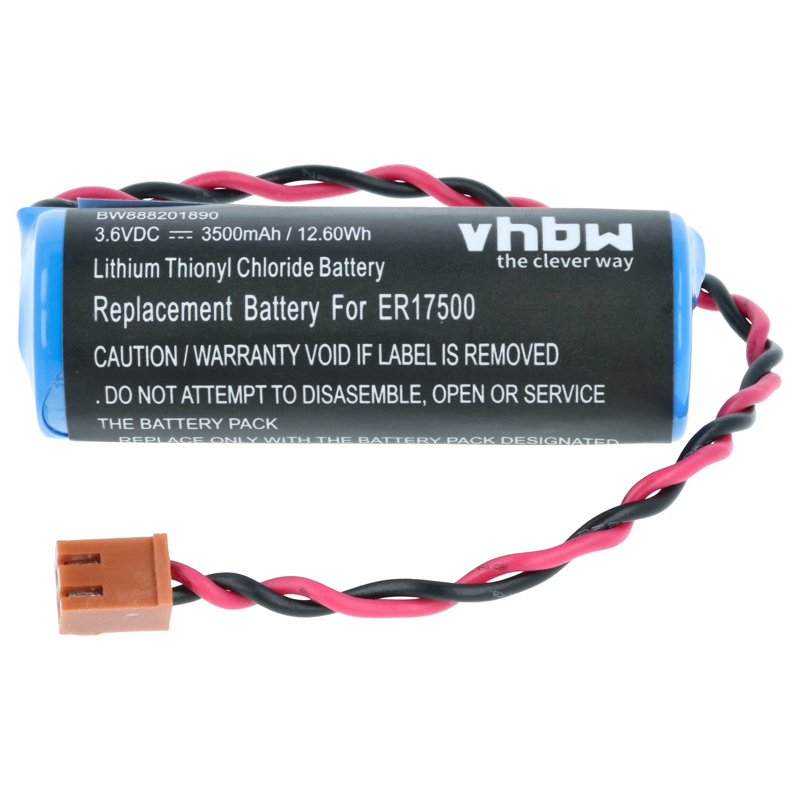 Batería reemplaza Omron CS1W-BAT01 para controlador (3500 mAh, 3,6 V, Li-SOCl2)