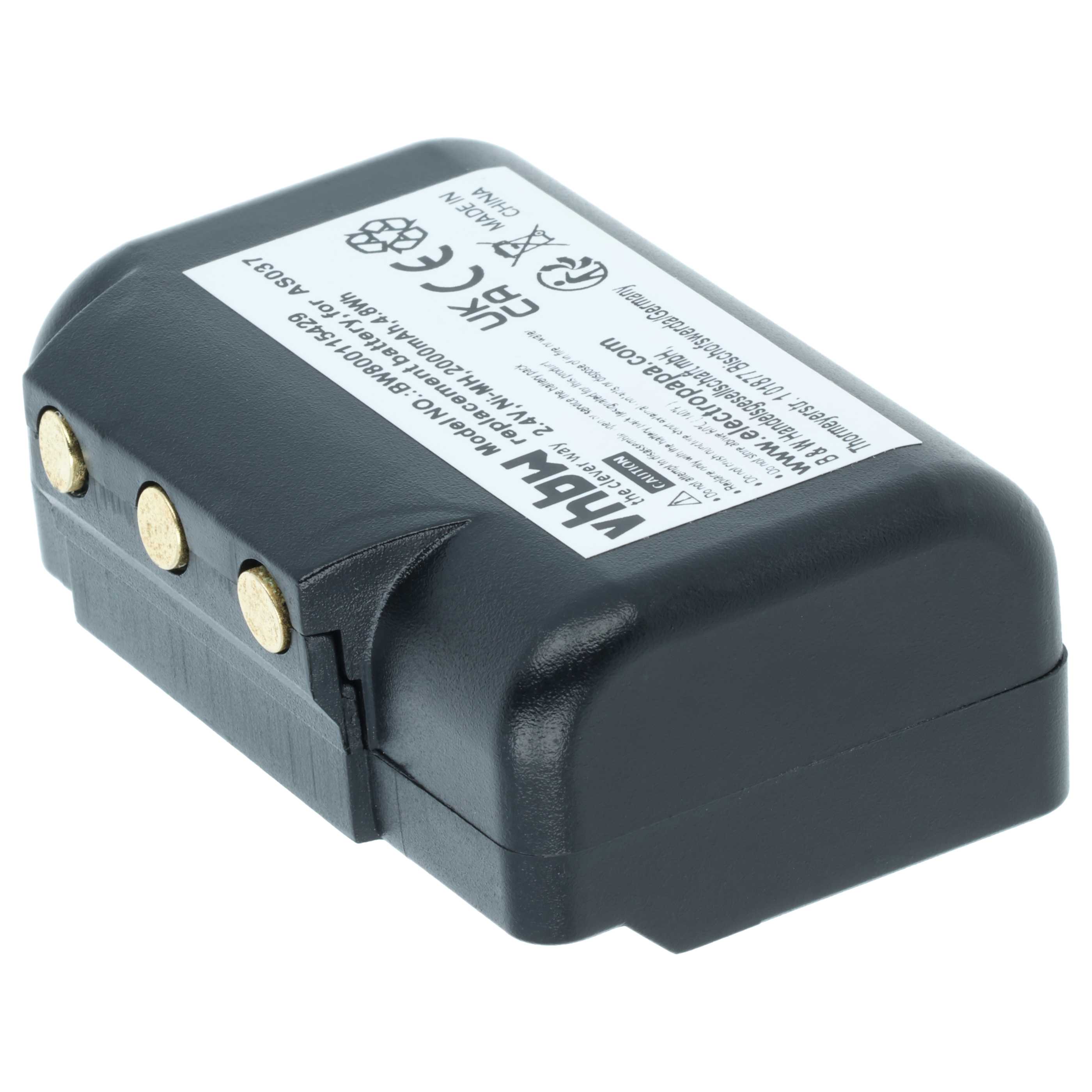 Batería reemplaza IMET WBH04.965, AS037 sistema control - 2000mAh 2,4V NiMH