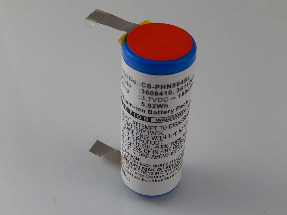 Batteria per rasoio sostituisce 3611290 Philips - 1600mAh 3,7V Li-Ion