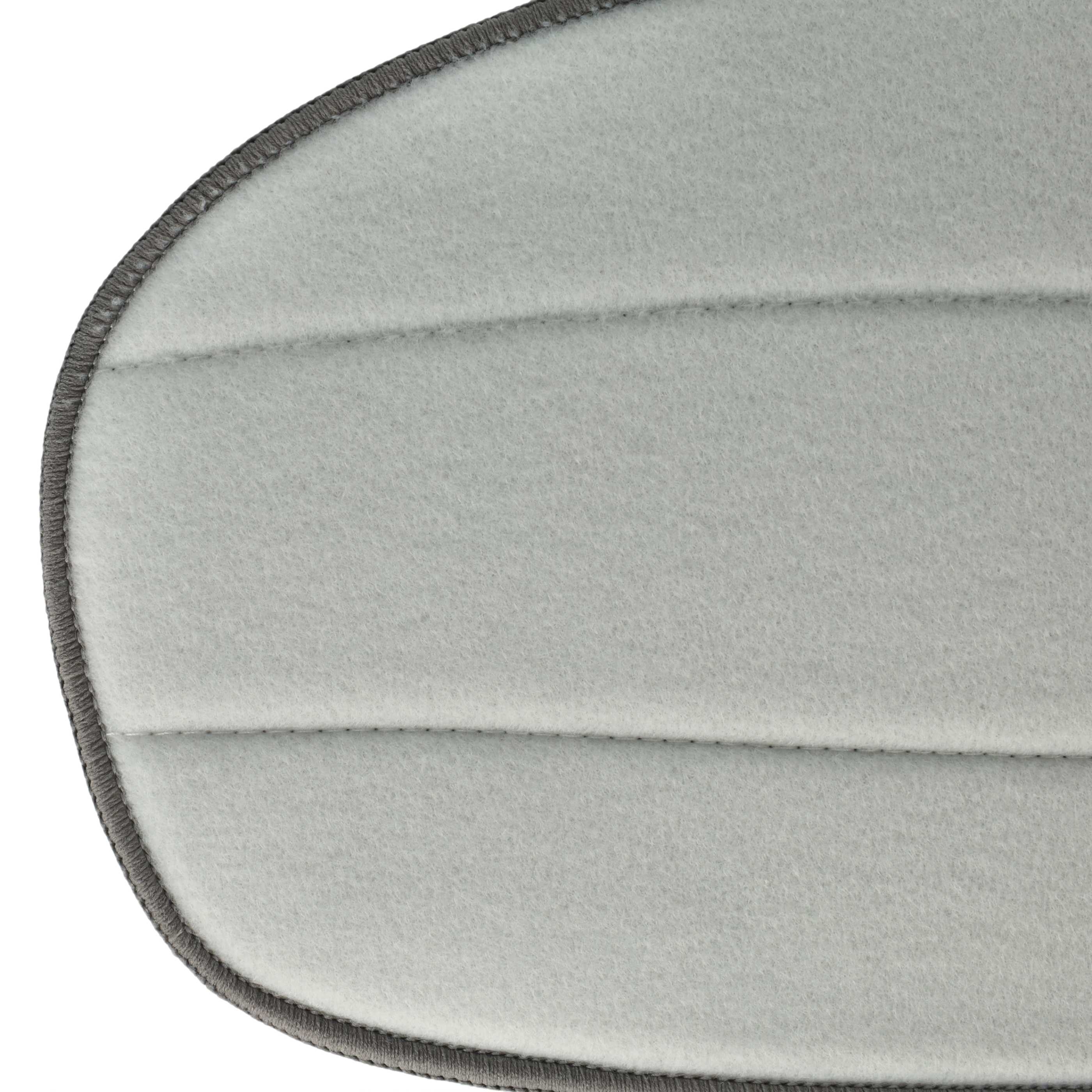 10x Mop Pad replaces Leifheit 11911 for Leifheit Steam Cleaner - Microfibre, Grey