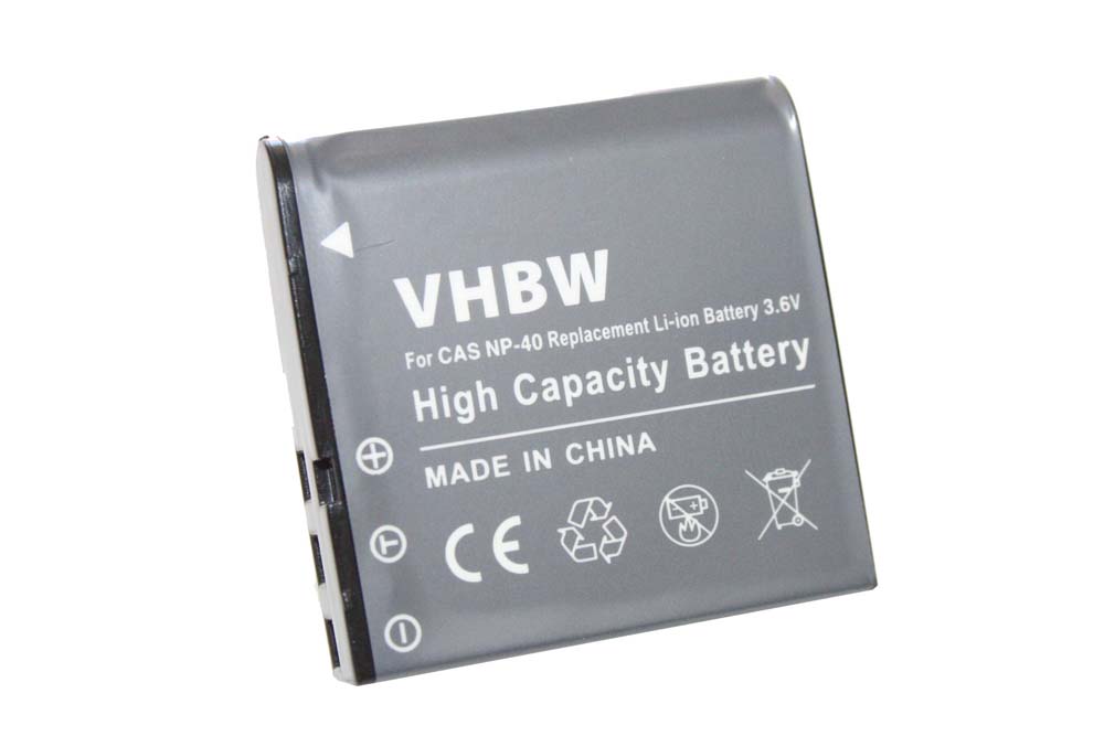 Batterie remplace BenQ NP-40DBA, NP-40, NP-40DCA pour appareil photo - 950mAh 3,6V Li-ion