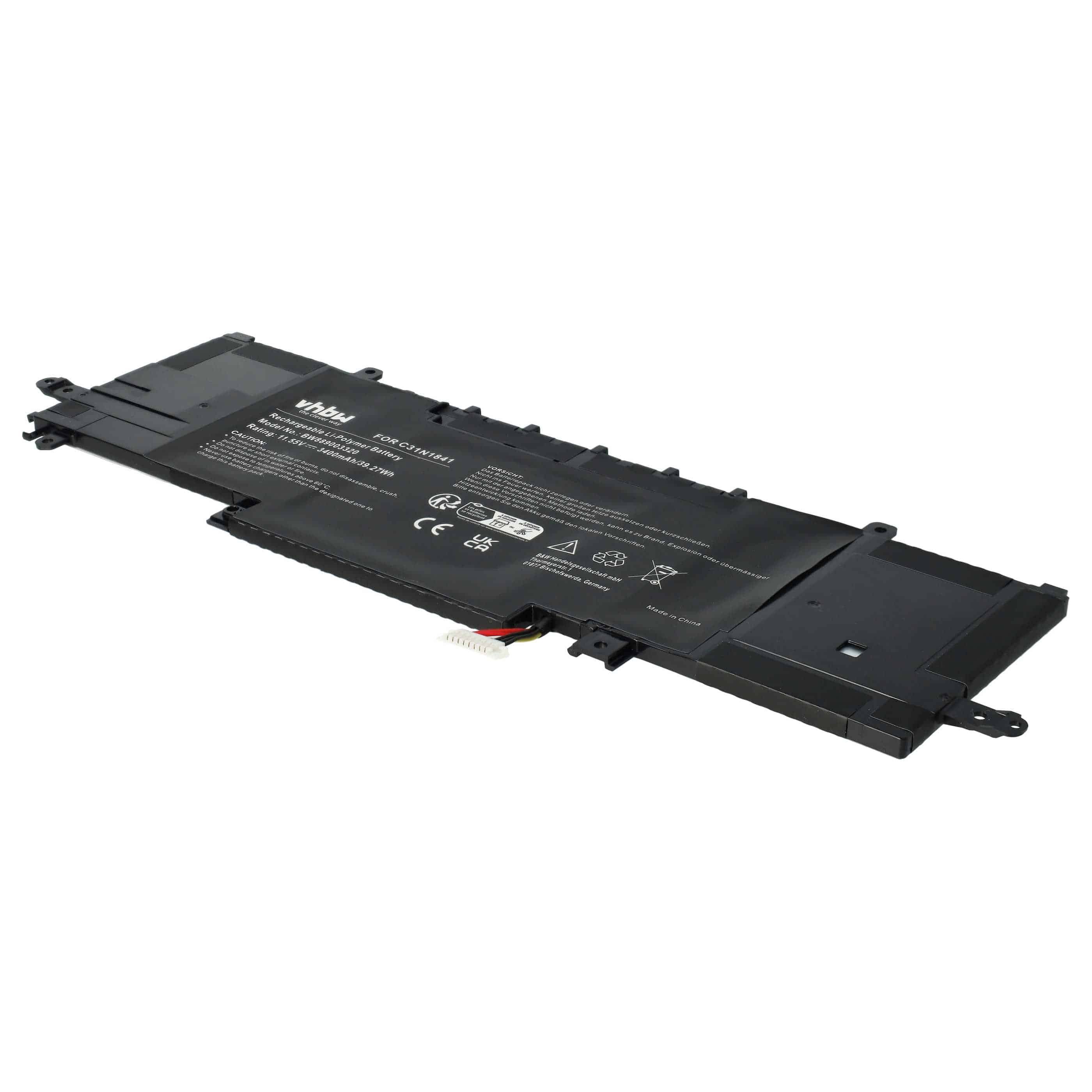 Notebook-Akku als Ersatz für Asus 0B200-03420200, C31N1841 - 3400mAh 11,55V Li-Polymer