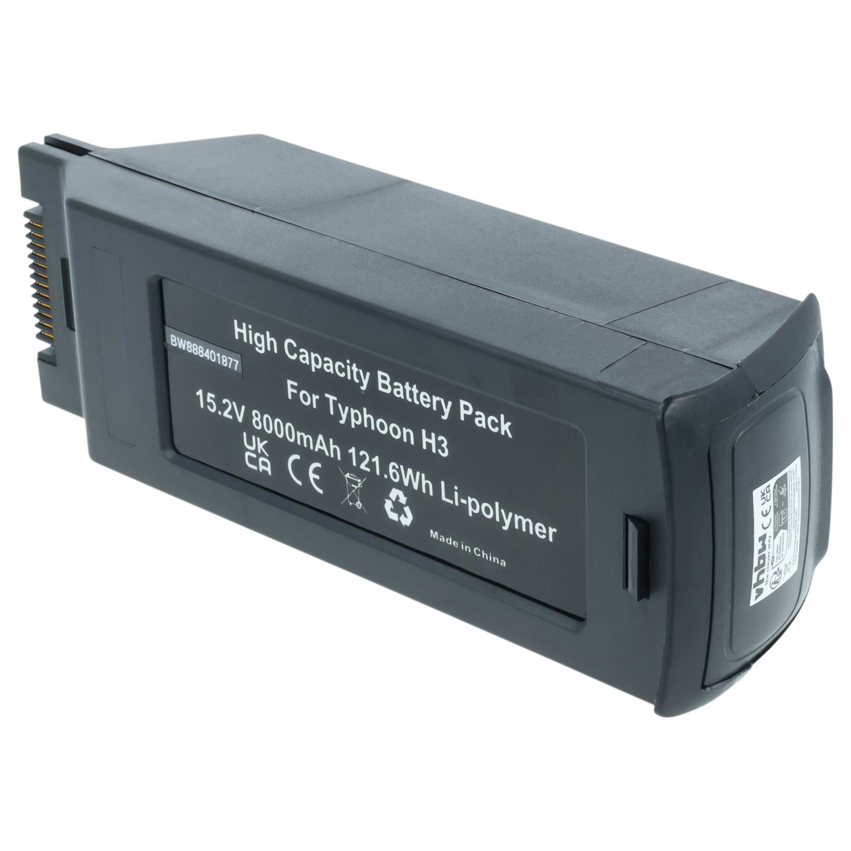 2x Batteries remplace Yuneec YUNTYHP101, YUNTYH3B4S5250 pour drone Yuneec- 8000mAh 15,2V Li-polymère