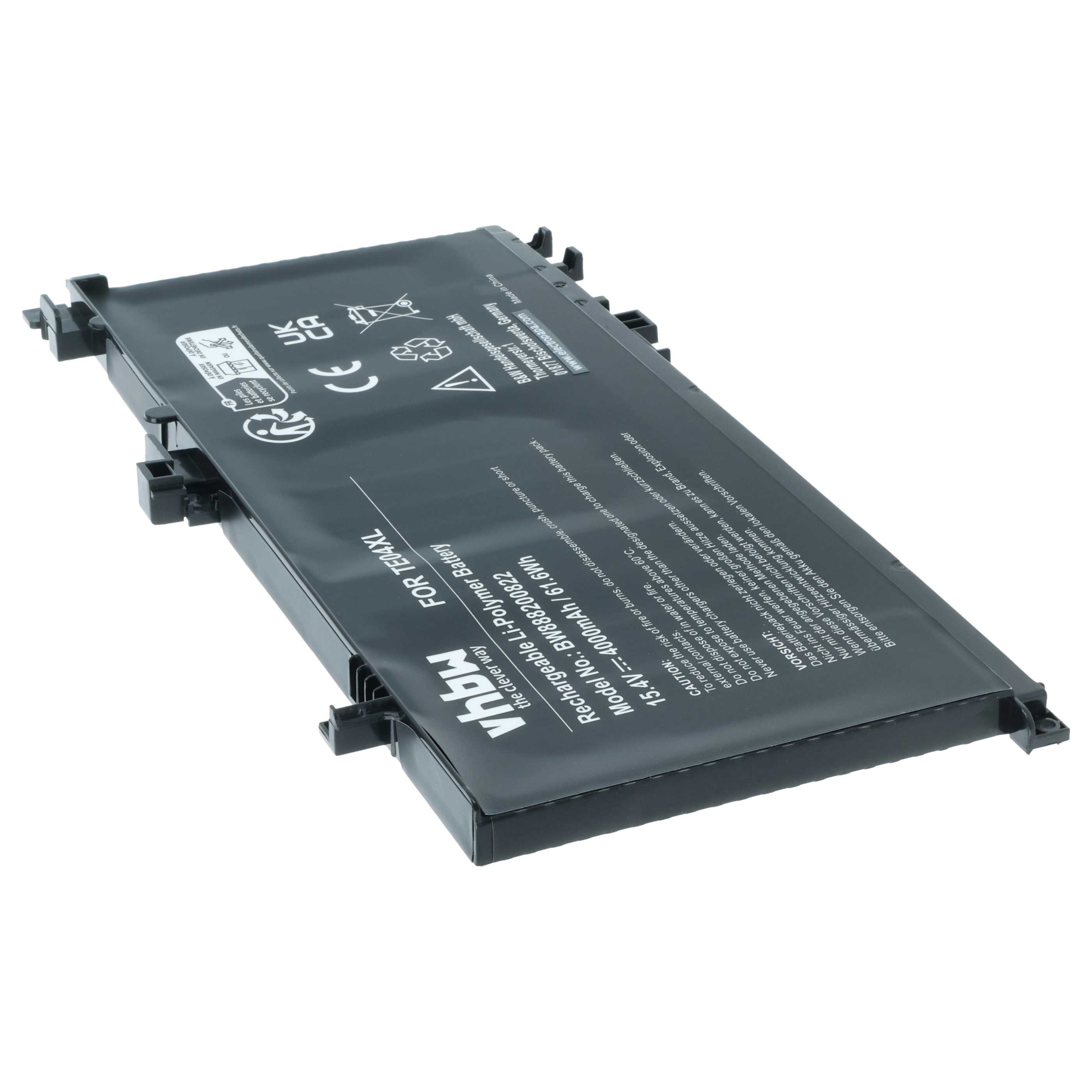 Batterie remplace HP 15-AX033TX, 905175-271 pour ordinateur portable HP- 4000mAh 15,4V Li-polymère, noir