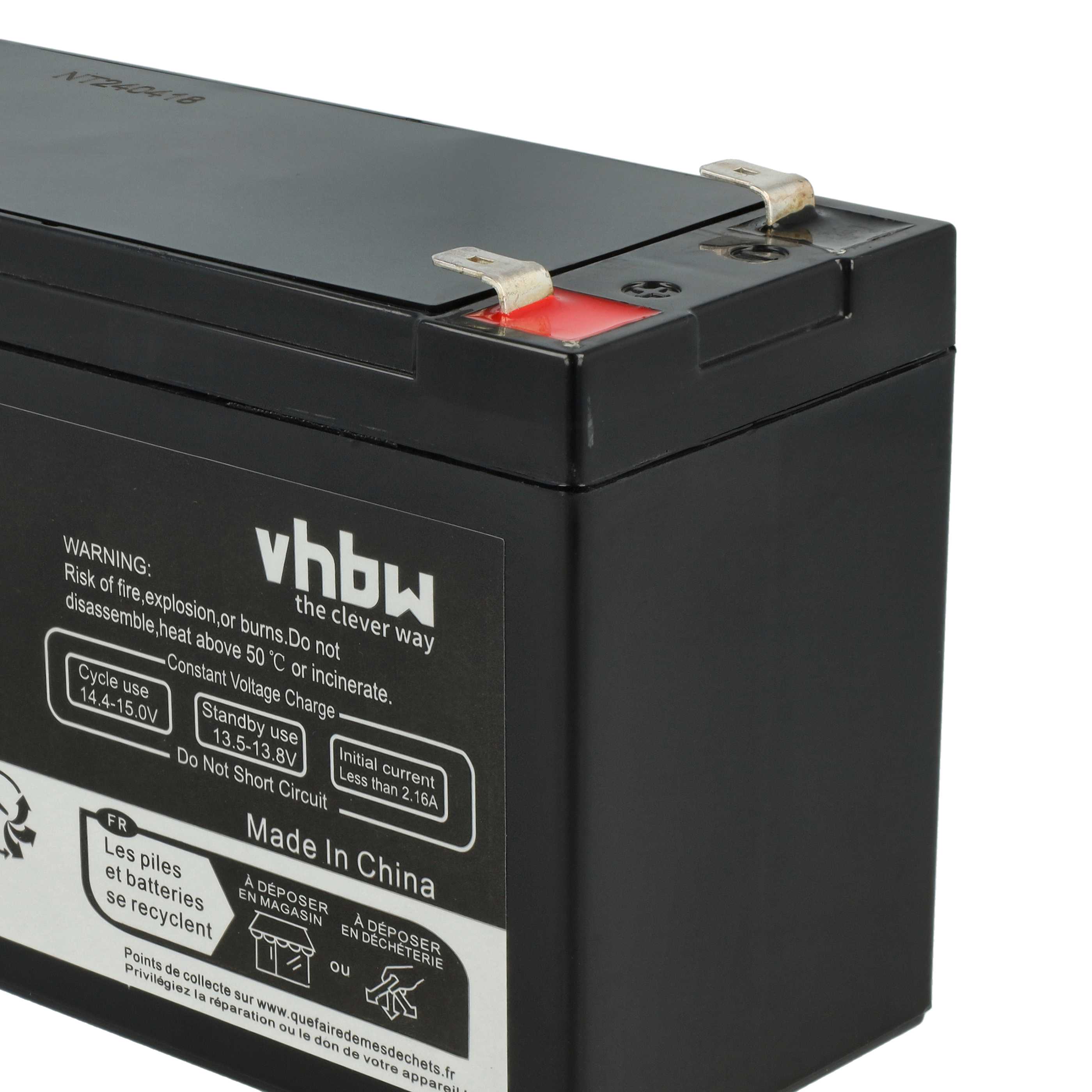 UPS 4x Battery replaces APC RBC48 - 7200 mAh 12 V AGM