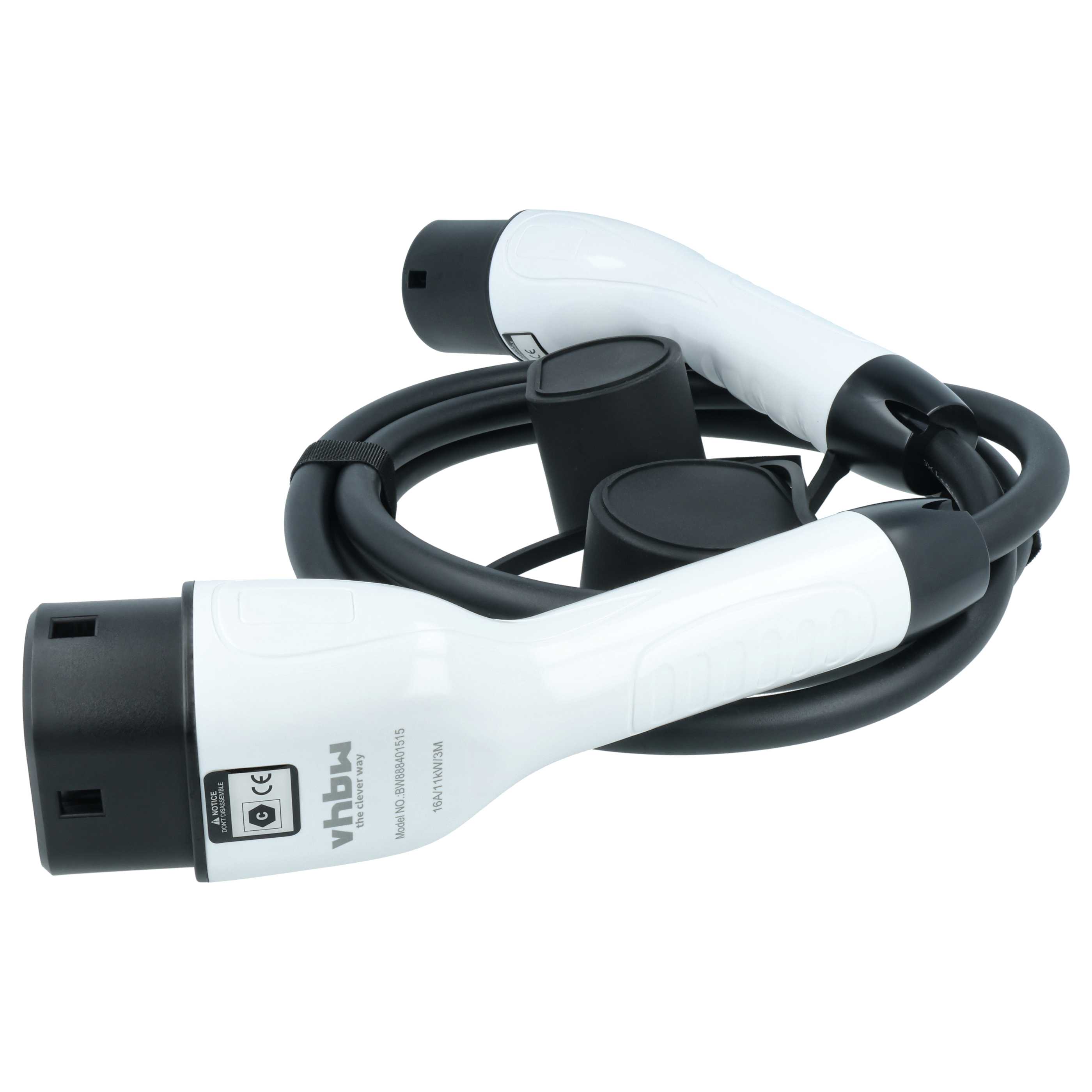 Cavo di ricarica - Cavo da tipo 2 a tipo 2, trifase, 16 A, 11 kW, 3 m