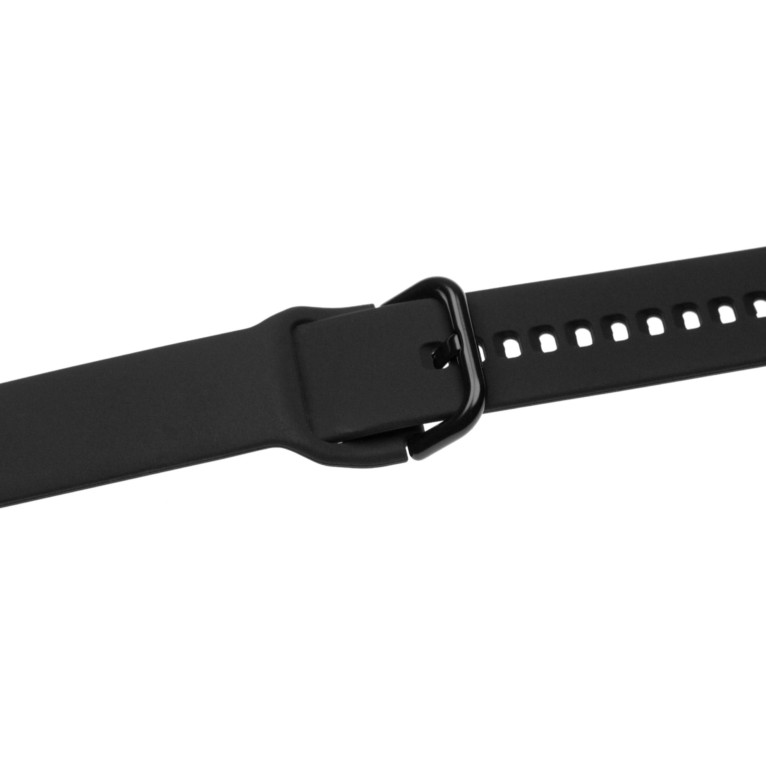 correa para Samsung Galaxy Watch smartwatch - largo 13 + 8,8 cm, ancho 20 mm, silicona, negro