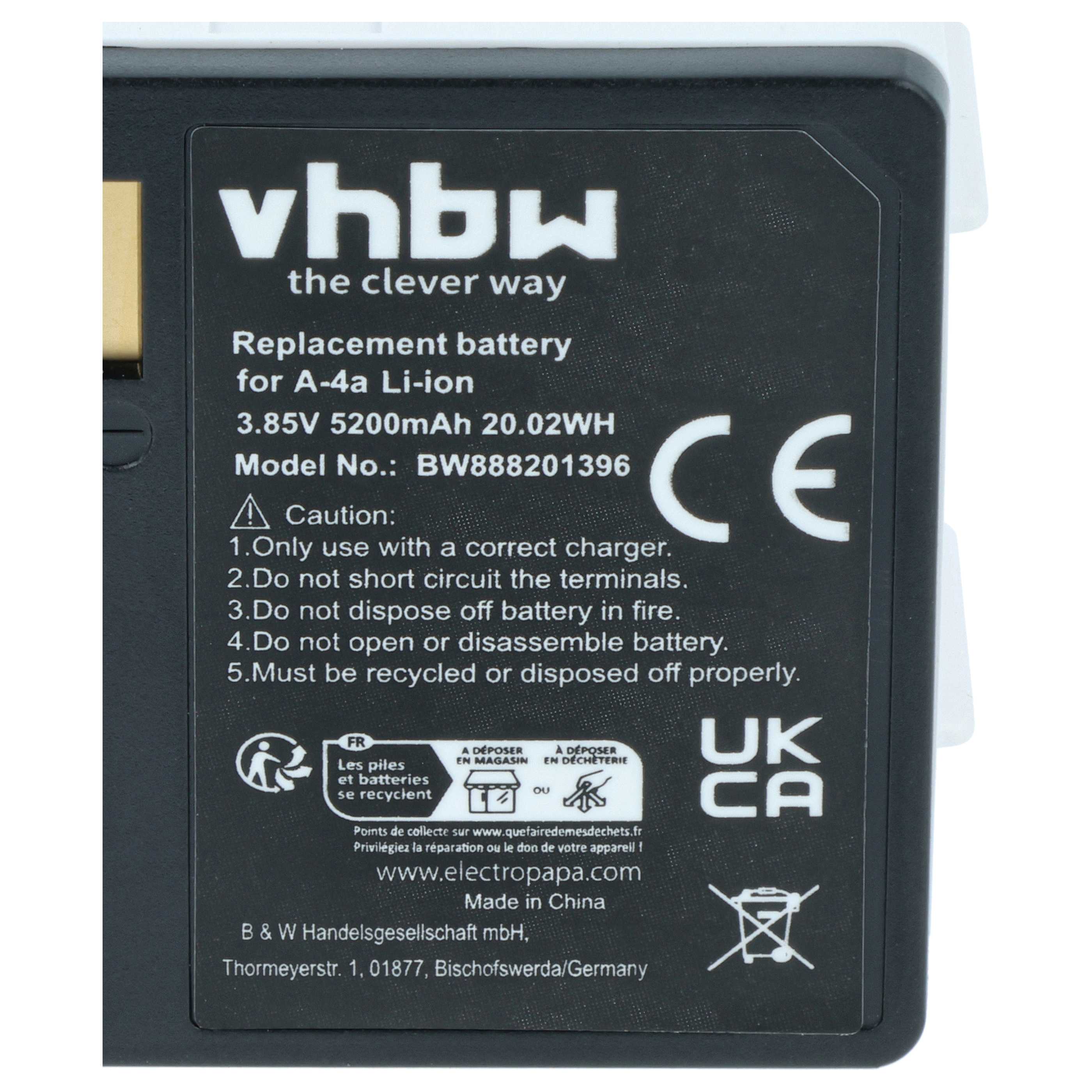 Security Camera 2x Battery replaces Arlo 308-1070-01, 308-50012-01, 308-10069-01 - 5200 mAh 3.85 V Li-Ion