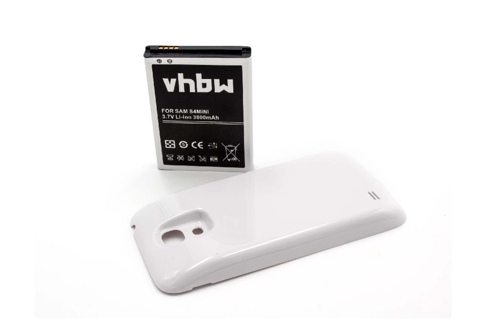 Batteria sostituisce Samsung B500BE, B500 per cellulare Samsung - 3800mAh 3,8V Li-Ion + cover retro bianco 