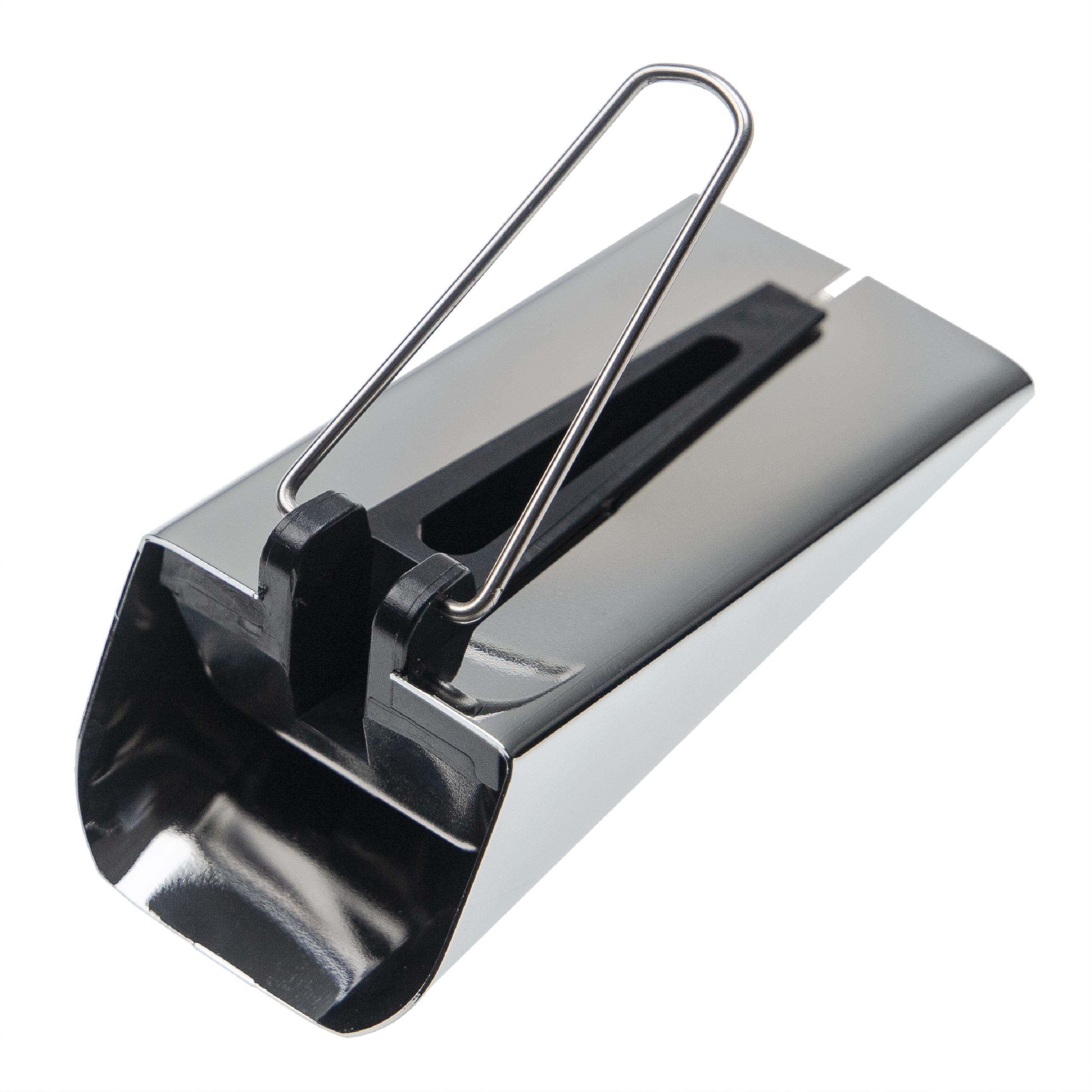 vhbw Schrägbandformer 50 mm für Nähen, Quilten - Bias Tape Maker, Edelstahl / Kunststoff Schwarz Silber