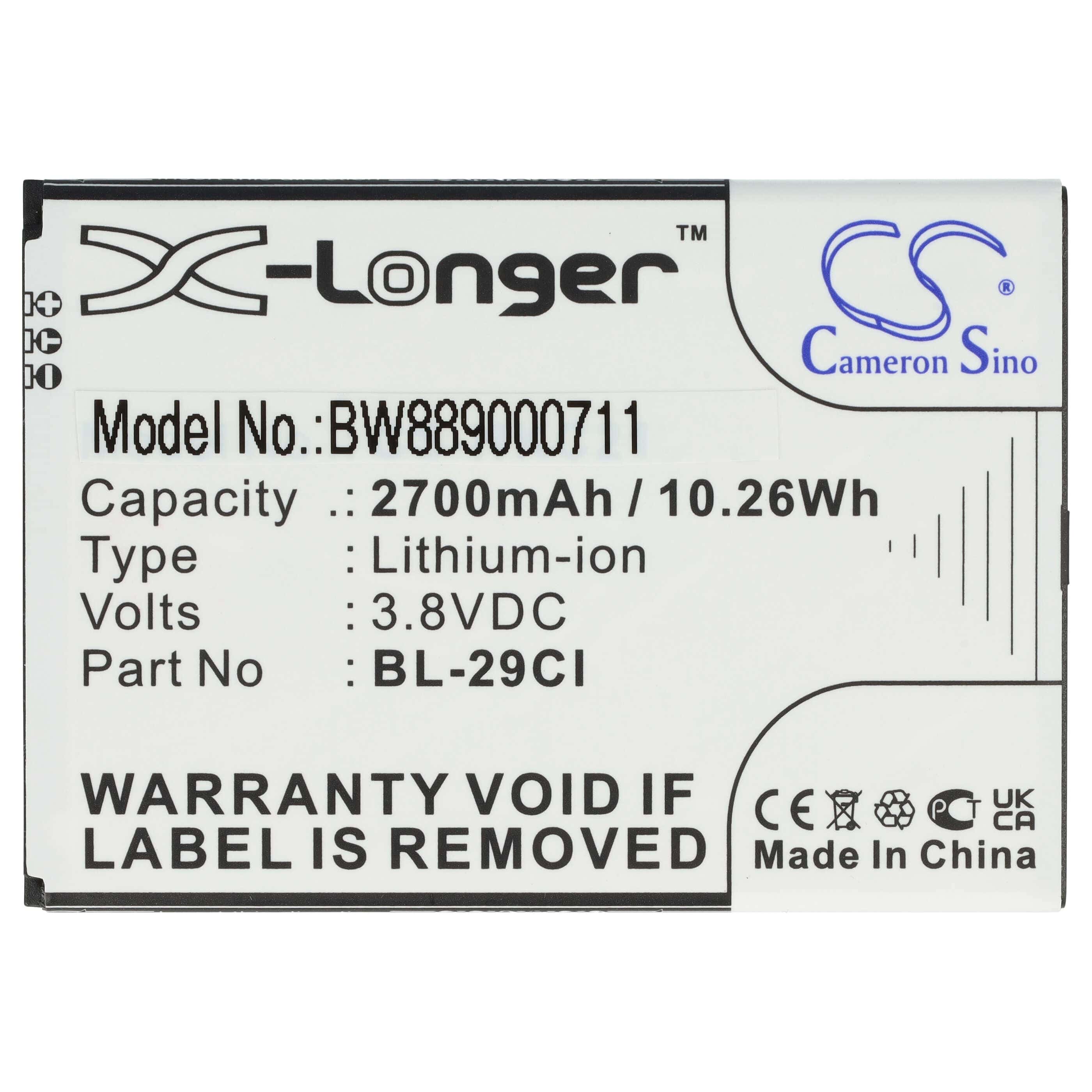Akumulator do telefonu smartfona zamiennik Nokia BL-29CL, BL-29CI - 2700 mAh 3,8 V Li-Ion