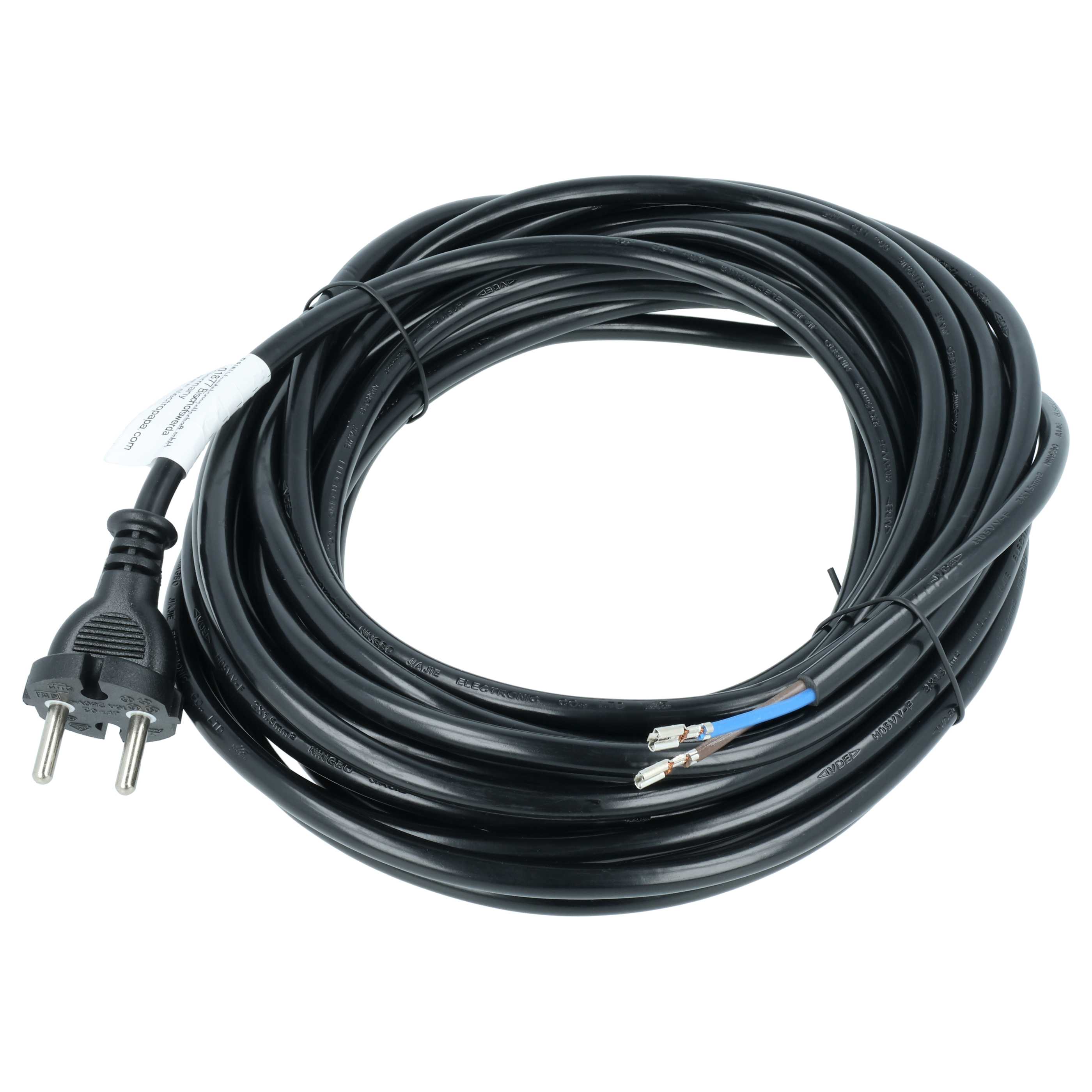 Cable de alimentación eléctrica reemplaza Sebo 7128SR, 5260DG para aspiradoras Thomas - 10 m, 2000 W
