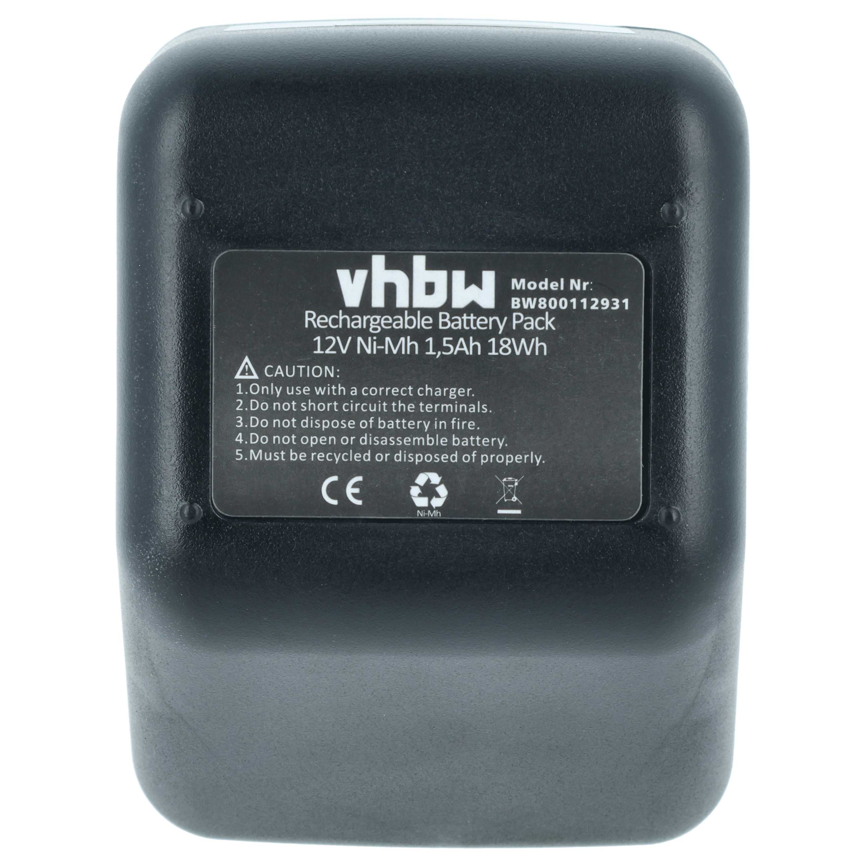 Batteria sostituisce Gesipa CPT12/2 EHD per attrezzo - 1,5Ah 12V NiMH