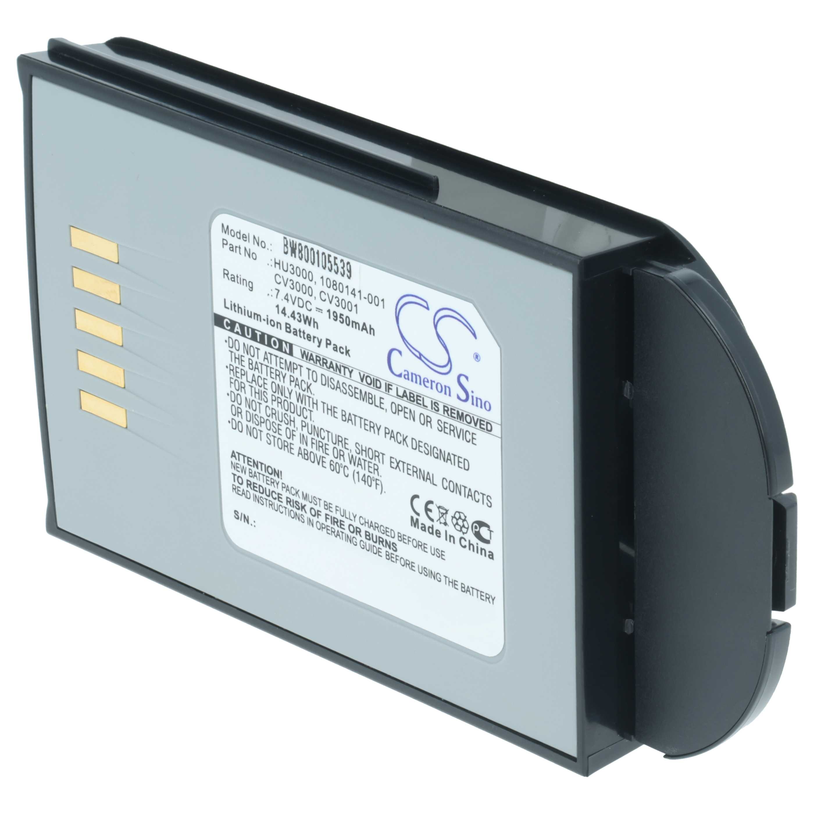 5x Batteries remplace Psion Teklogix 1030070 pour scanner de code-barre Psion Teklogix - 1950mAh 7,4V