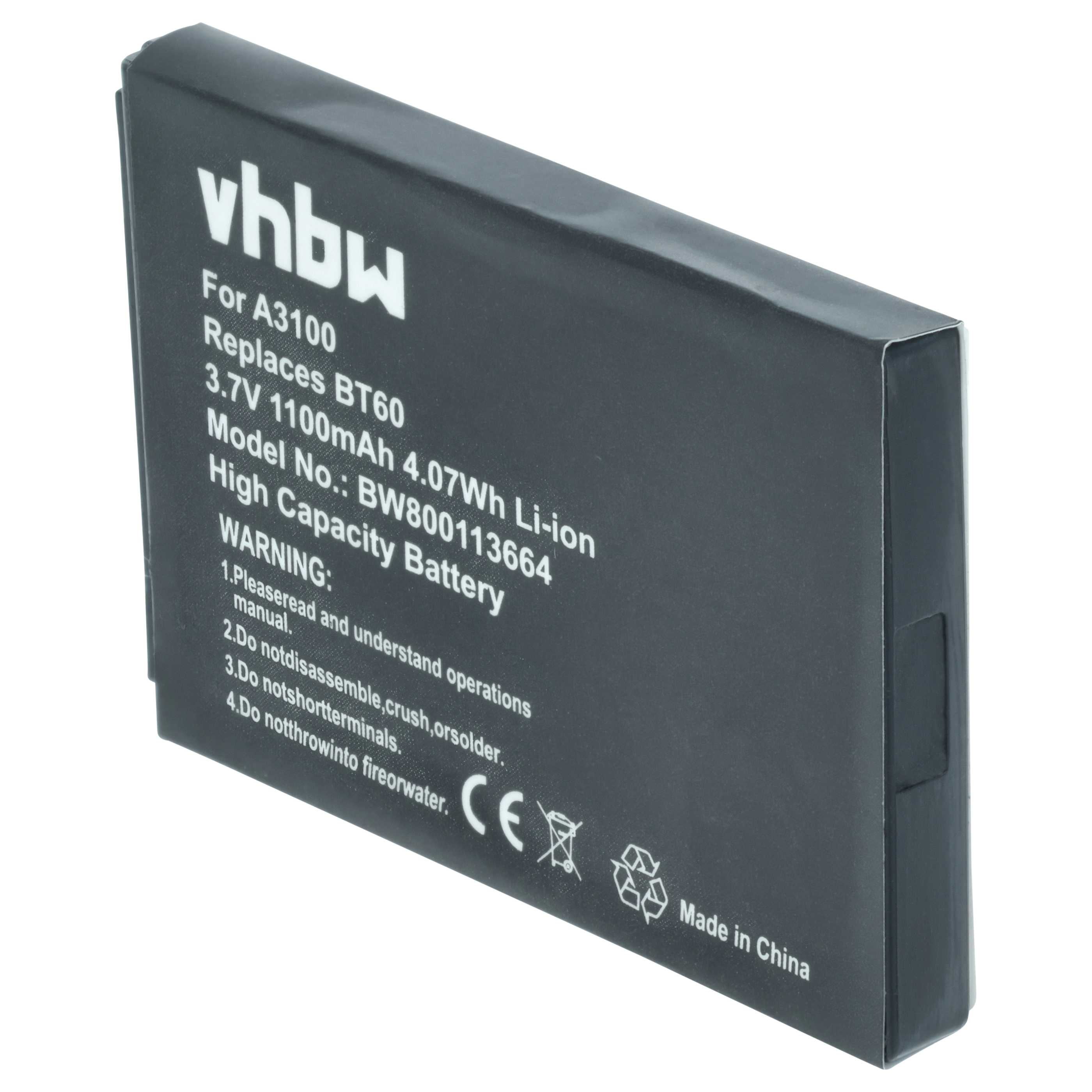 2x Batteria sostituisce Motorola BT90, HKNN4013A, HKLN4440B, BT110, BT60 per cellulare - 1100mAh 3,7V Li-Ion 