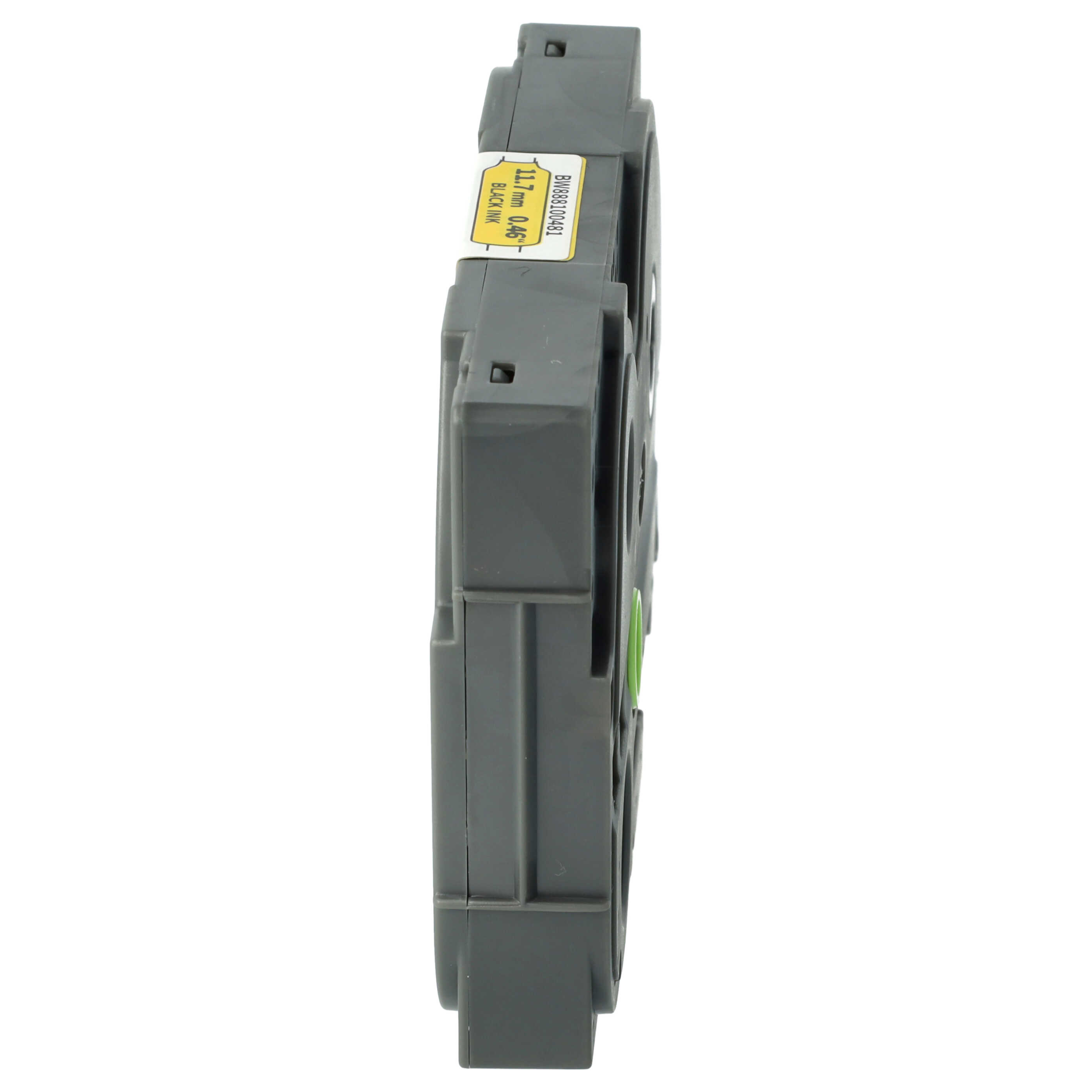 Cassetta tubi termorestringenti sostituisce Brother AHS-631 per etichettatrice Brother 11,7mm nero su giallo