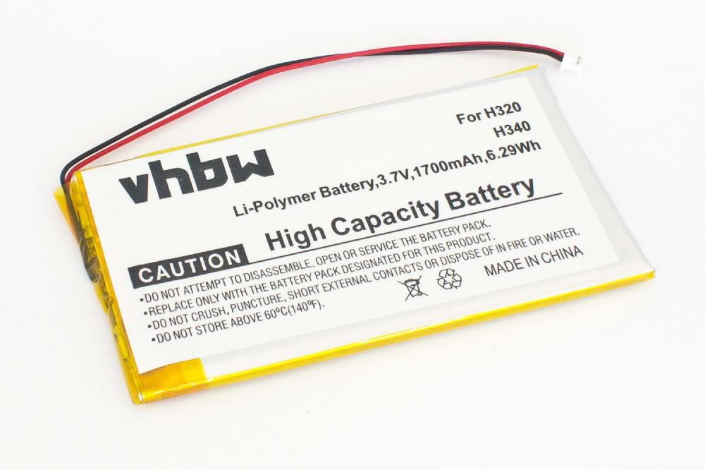 Batterie remplace Iriver DA2WB18D2 pour lecteur MP3 - 1700mAh 3,7V Li-polymère