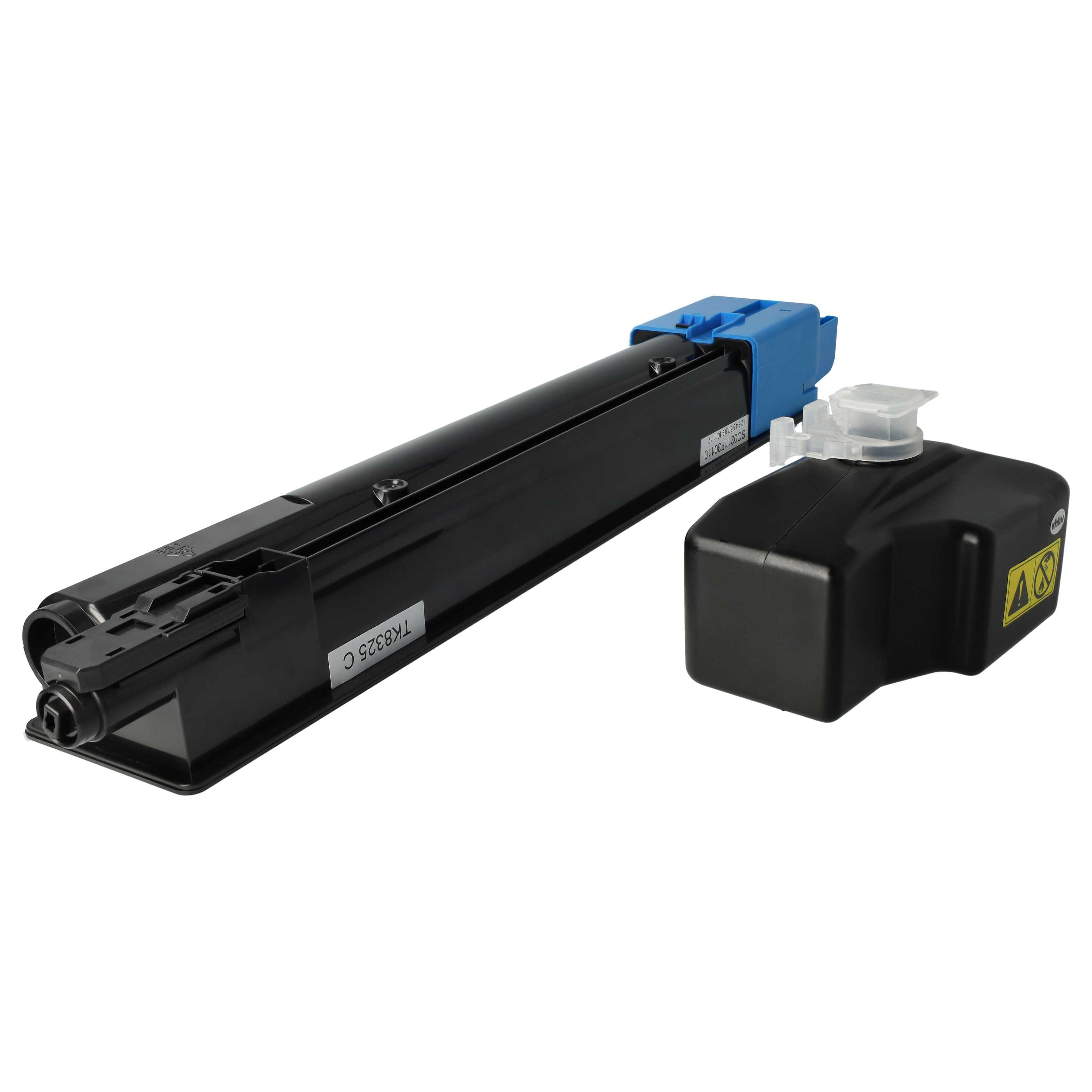 Toner als Ersatz für Kyocera 1T02NPCNL0, TK-8325, TK-8325C für Kyocera Drucker + Resttonerbehälter, Cyan