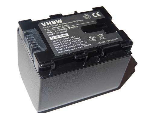 Videokamera-Akku als Ersatz für JVC BN-VG121, BN-VG121AC, BN-VG121E, BN-VG121SU - 2400mAh 3,6V Li-Ion