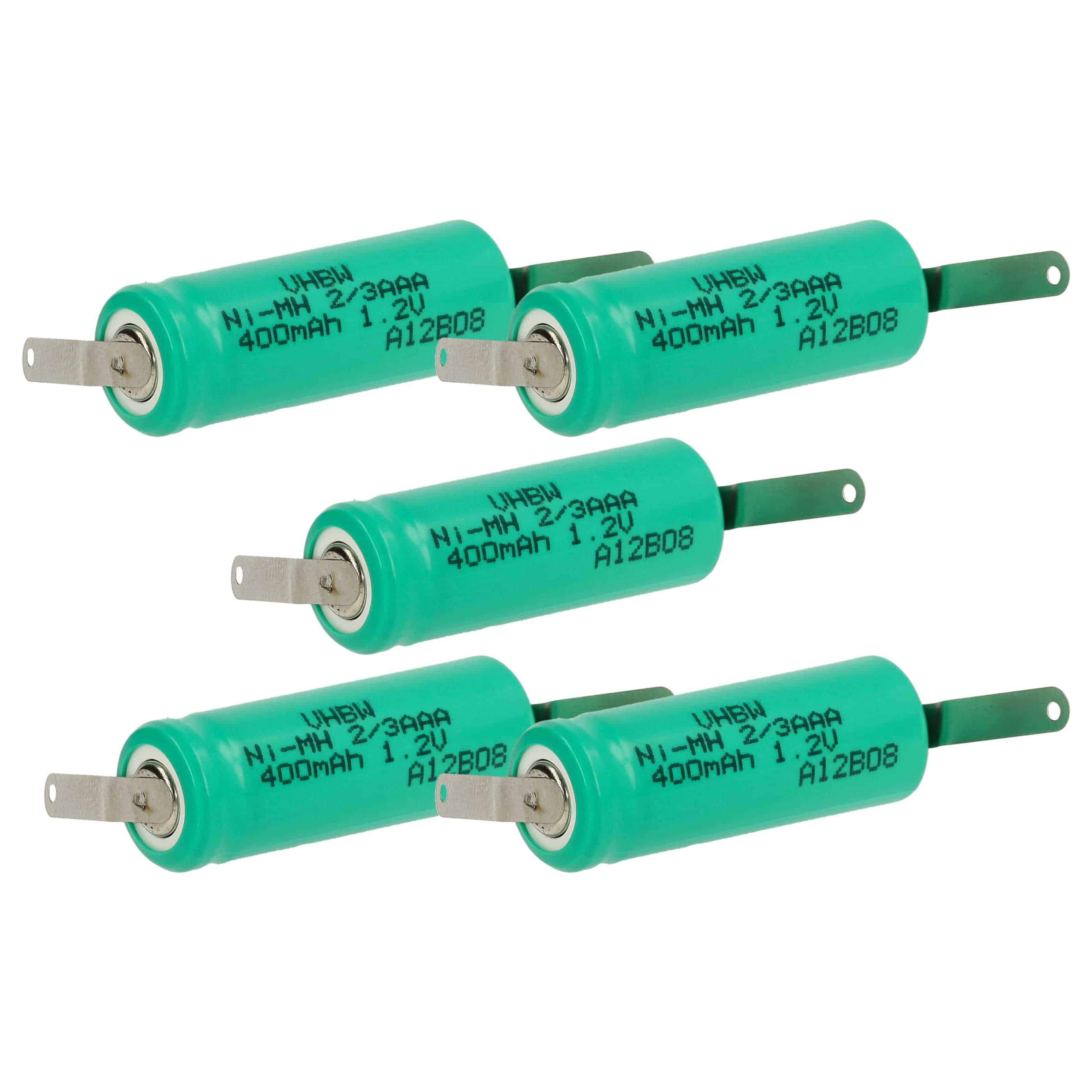 Batterie (5 pcs.) remplace 2/3AAA modèle radio-télécommandé - 400mAh 1,2V NiMH