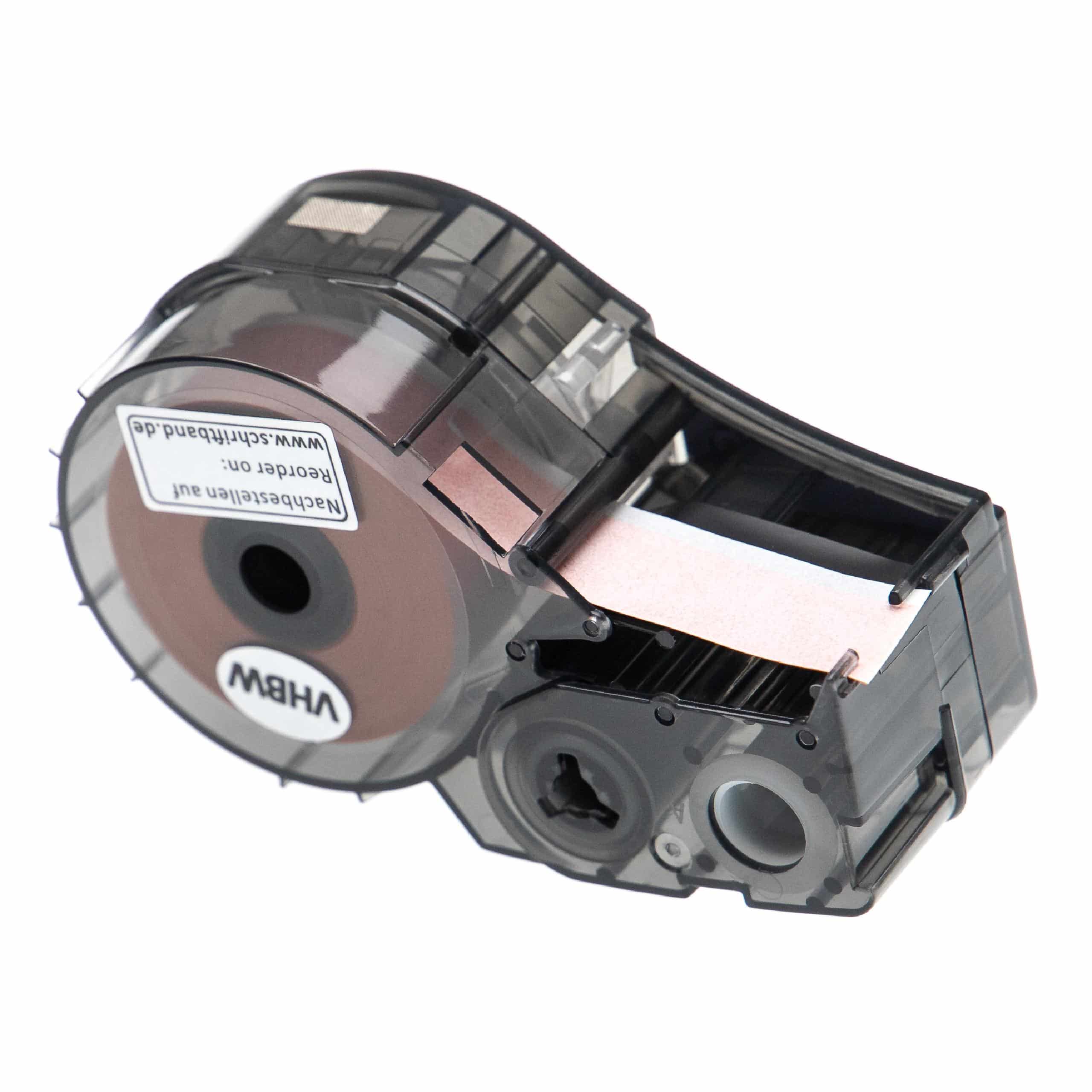 Cassette à ruban remplace Brady M21-500-595-OR - 12,7mm lettrage Noir ruban Orange, vinyle
