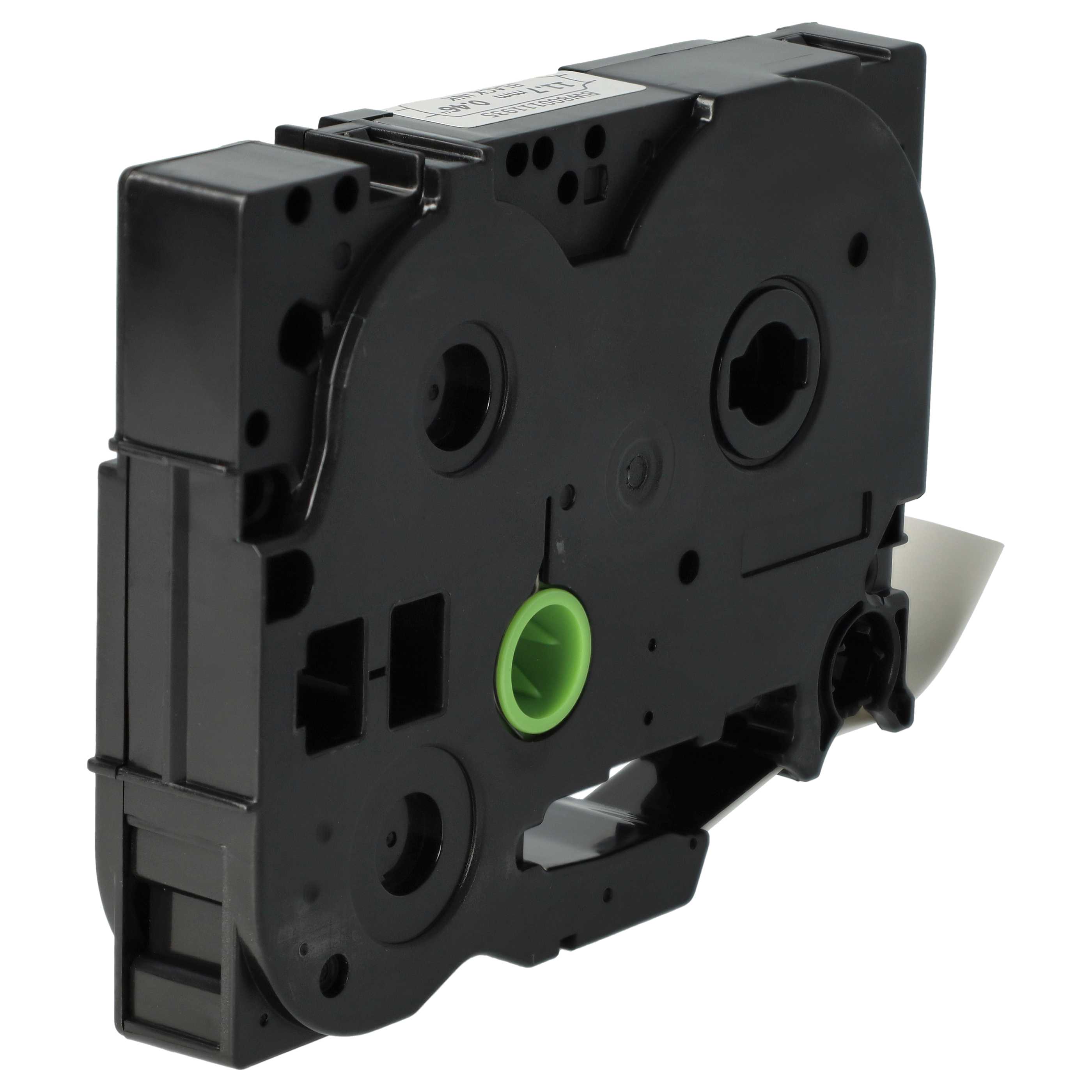 5x Label Tape replaces Brother HSE-231 - 11.7 mm Black to White, Heat Shrink Tape, 11.7 mm