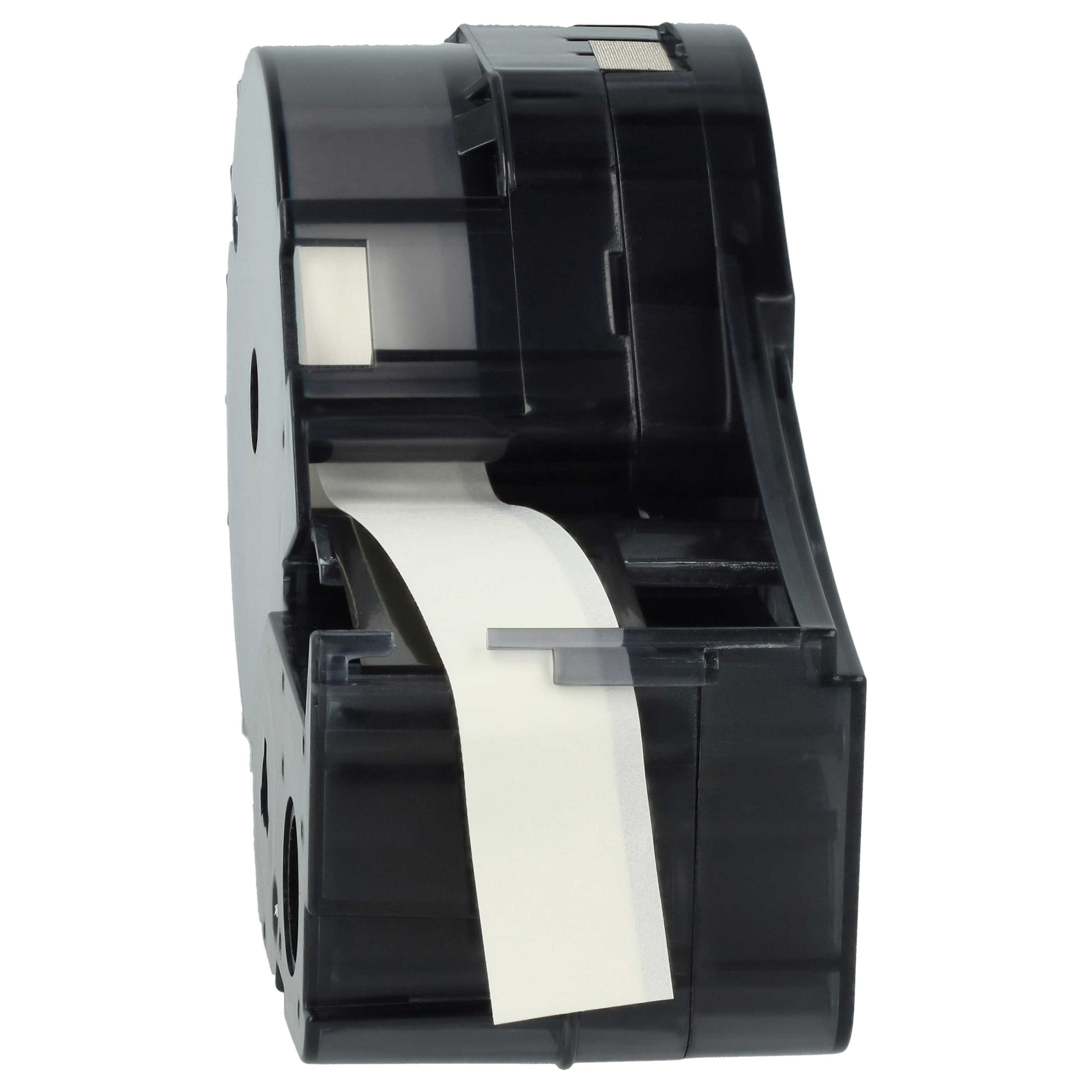 5x Label Tape as Replacement for Brady M21-375-499 - 9.53 mm Black to White, Nylon Cloth Polyamid