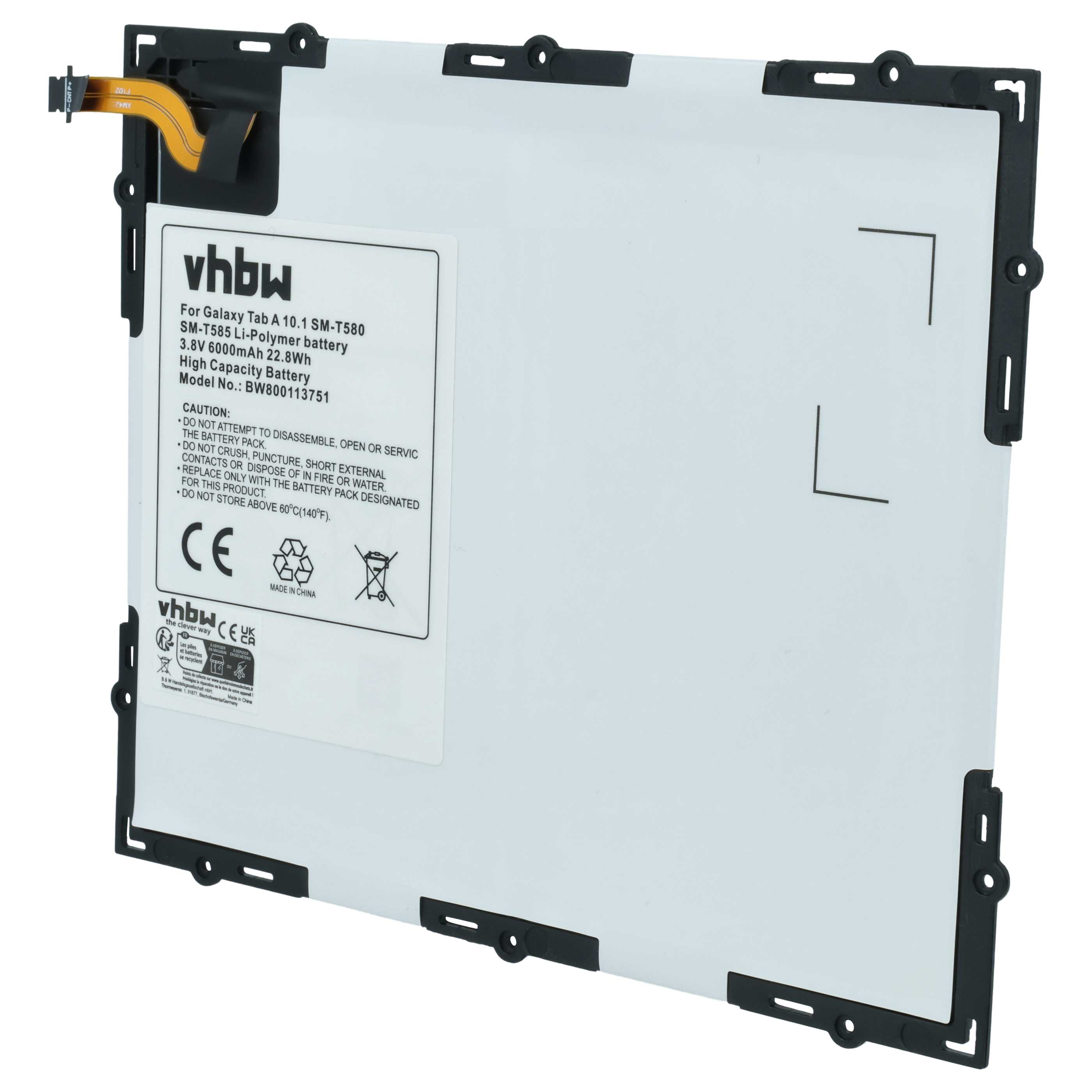 Batteria per tablet sostituisce Samsung GH43-04628A, EB-BT585ABE, EB-BT585ABA - 6000mAh 3,8V Li-Poly