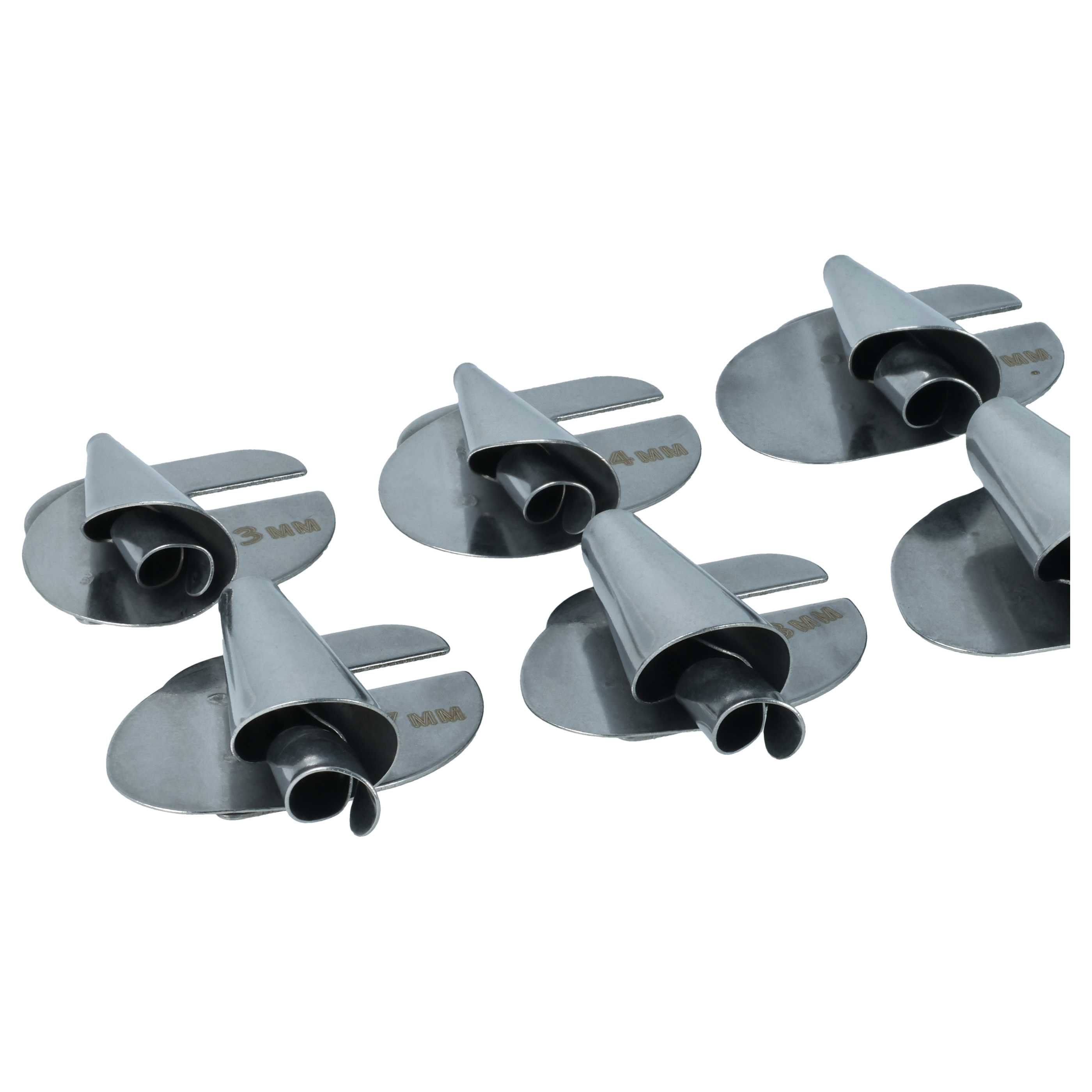 8x Rollsaumfuß passend für Nähmaschinen - In 8 Größen, 3/4/5/6/7/8/9/10 mm, Metall