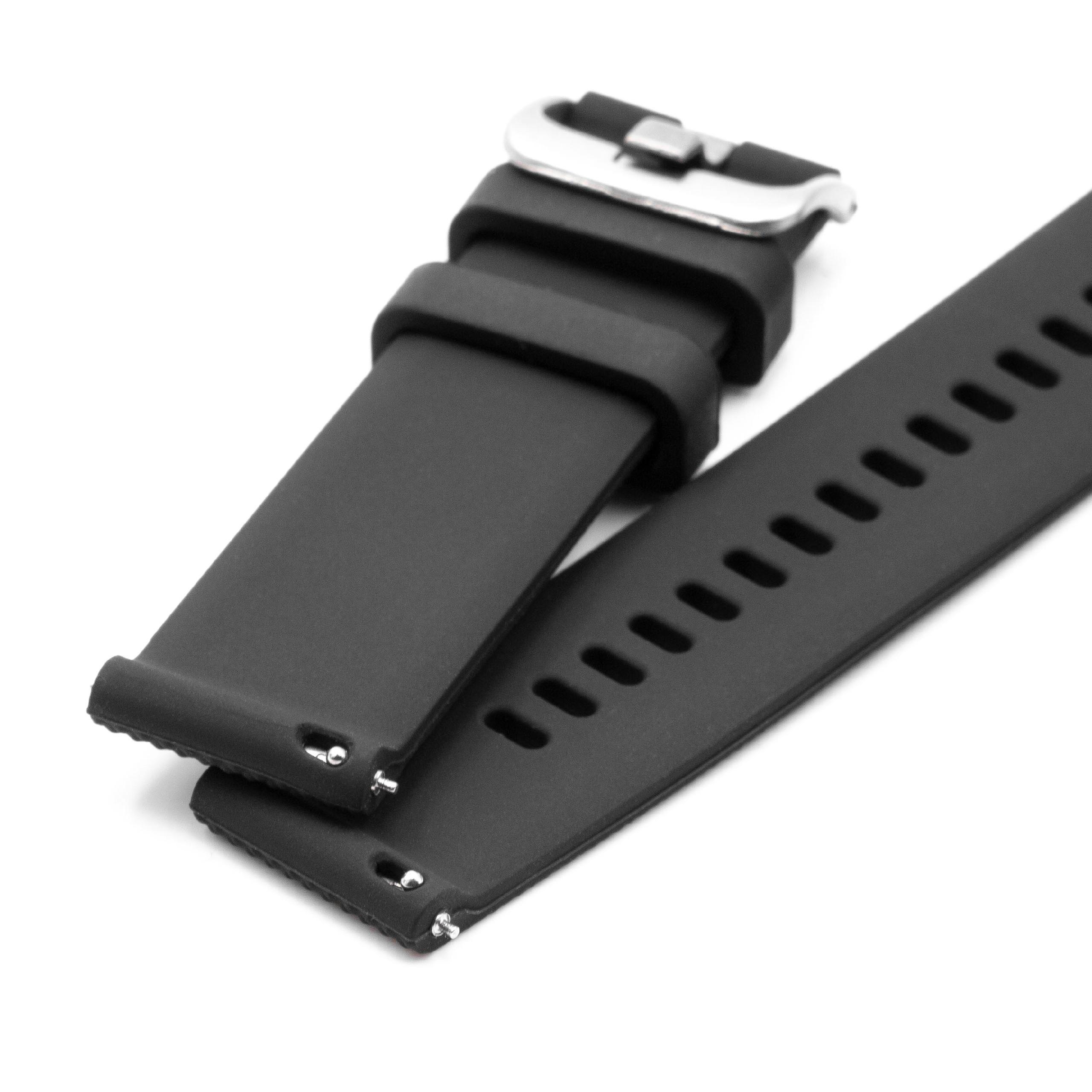 Armband S für Samsung Galaxy Watch Smartwatch - Bis 226 mm Gelenkumfang, Silikon, schwarz