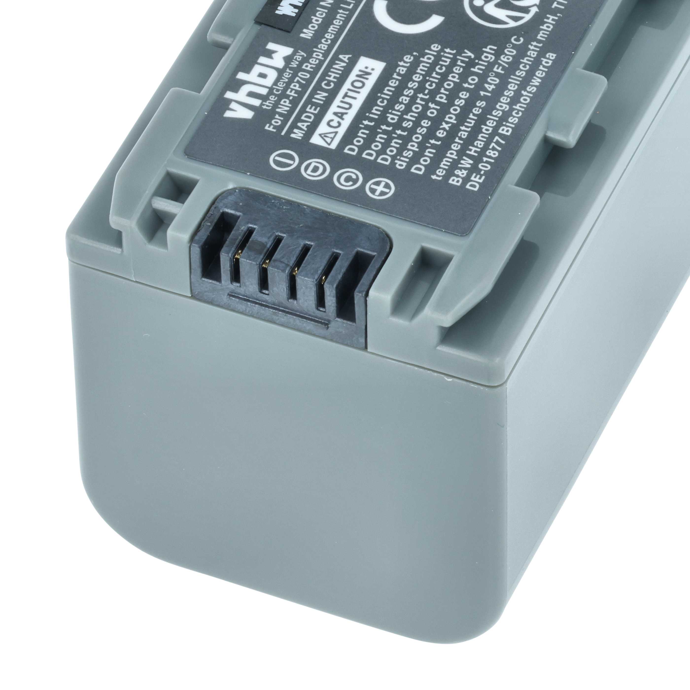 Videocamera 3x Battery replaces Sony NP-FP60, NP-FP51, NP-FP50, NP-FP30, NP-FP70 - 950 mAh 7.2 V Li-Ion