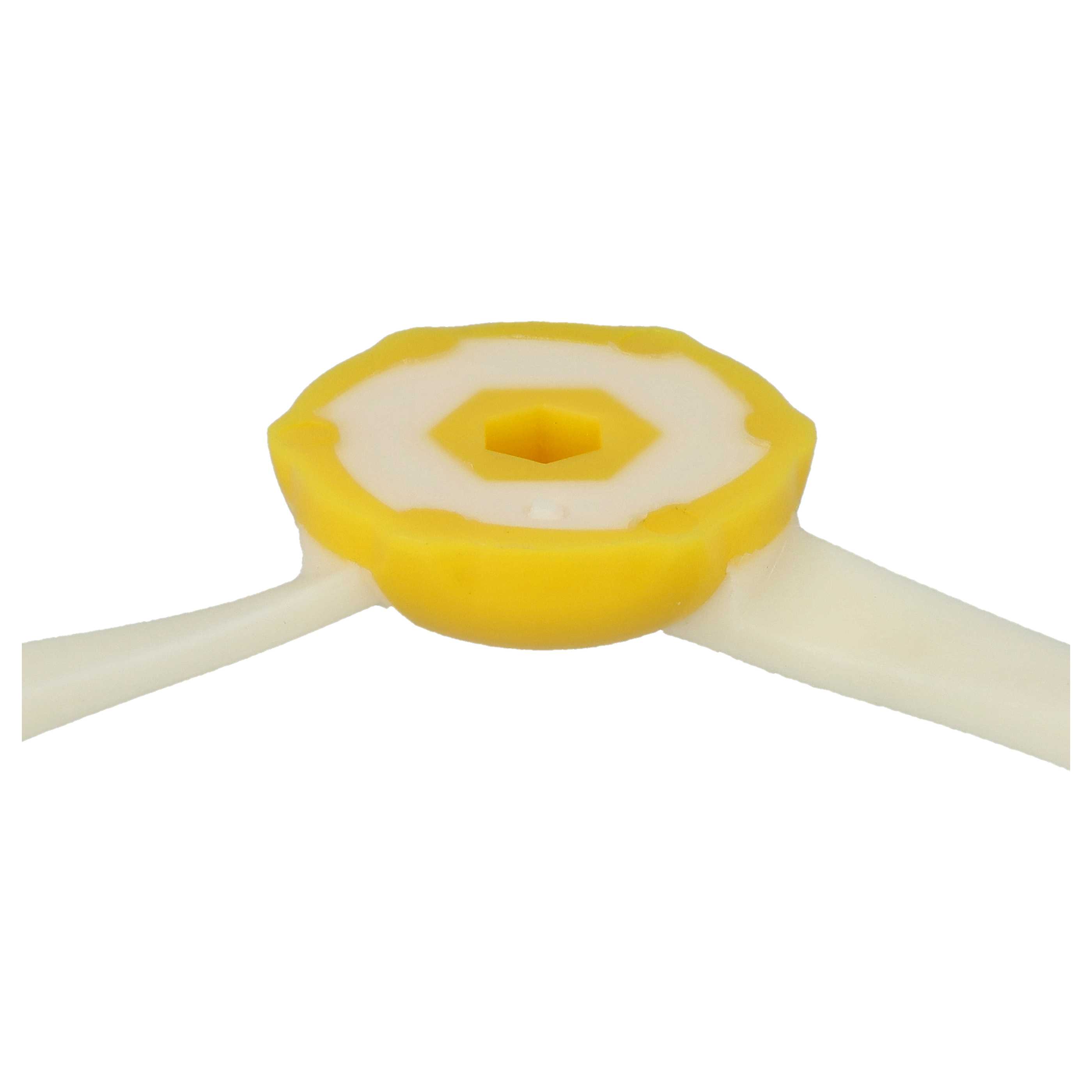 6x Side Brush suitable for iRobot Roomba 866, 886, 900, 980 Robot Vacuum Cleaner - 3-armed, white