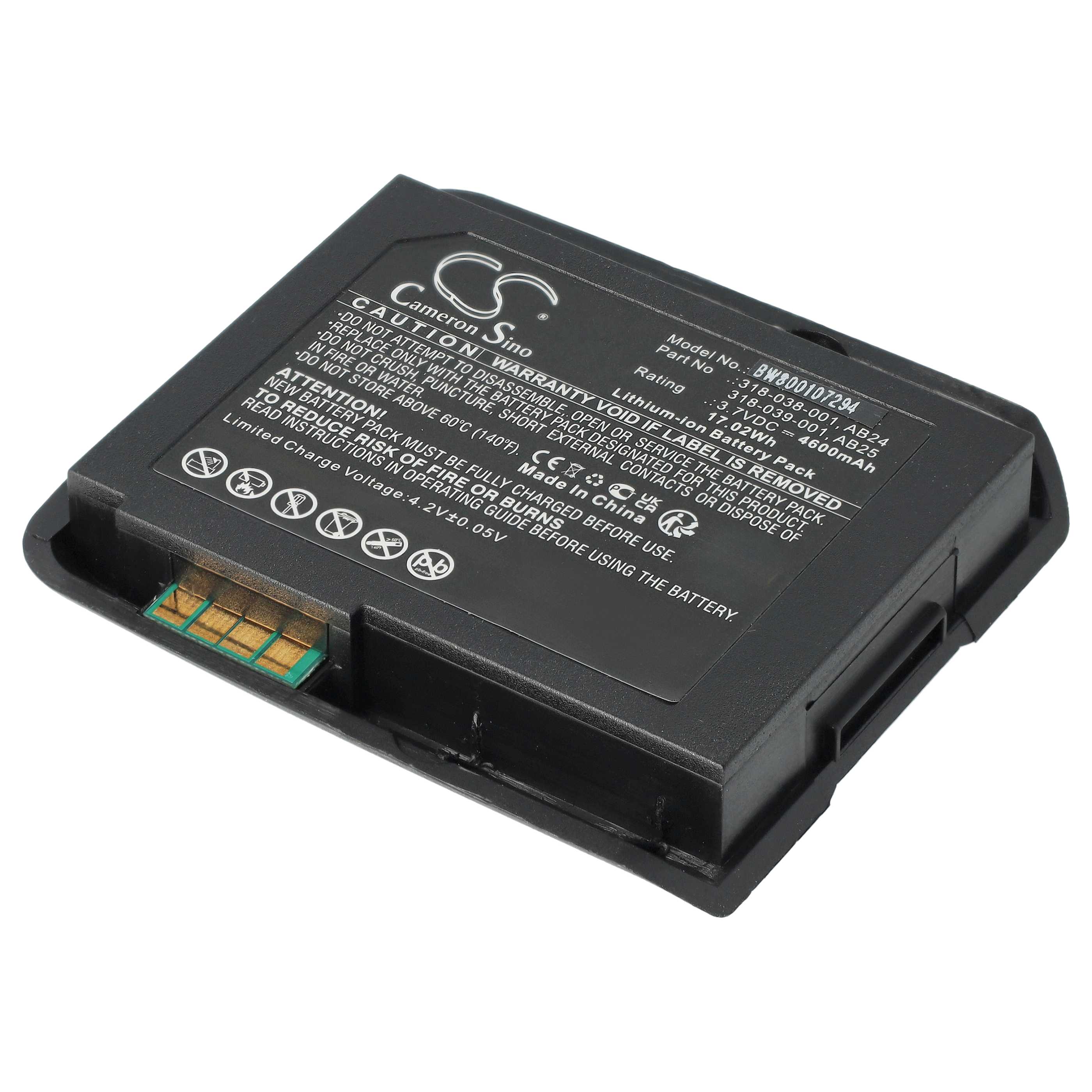 5x Batteries remplace Intermec 1015AB02, 318-038-001 pour scanner de code-barre Intermec - 4600mAh 3,7V