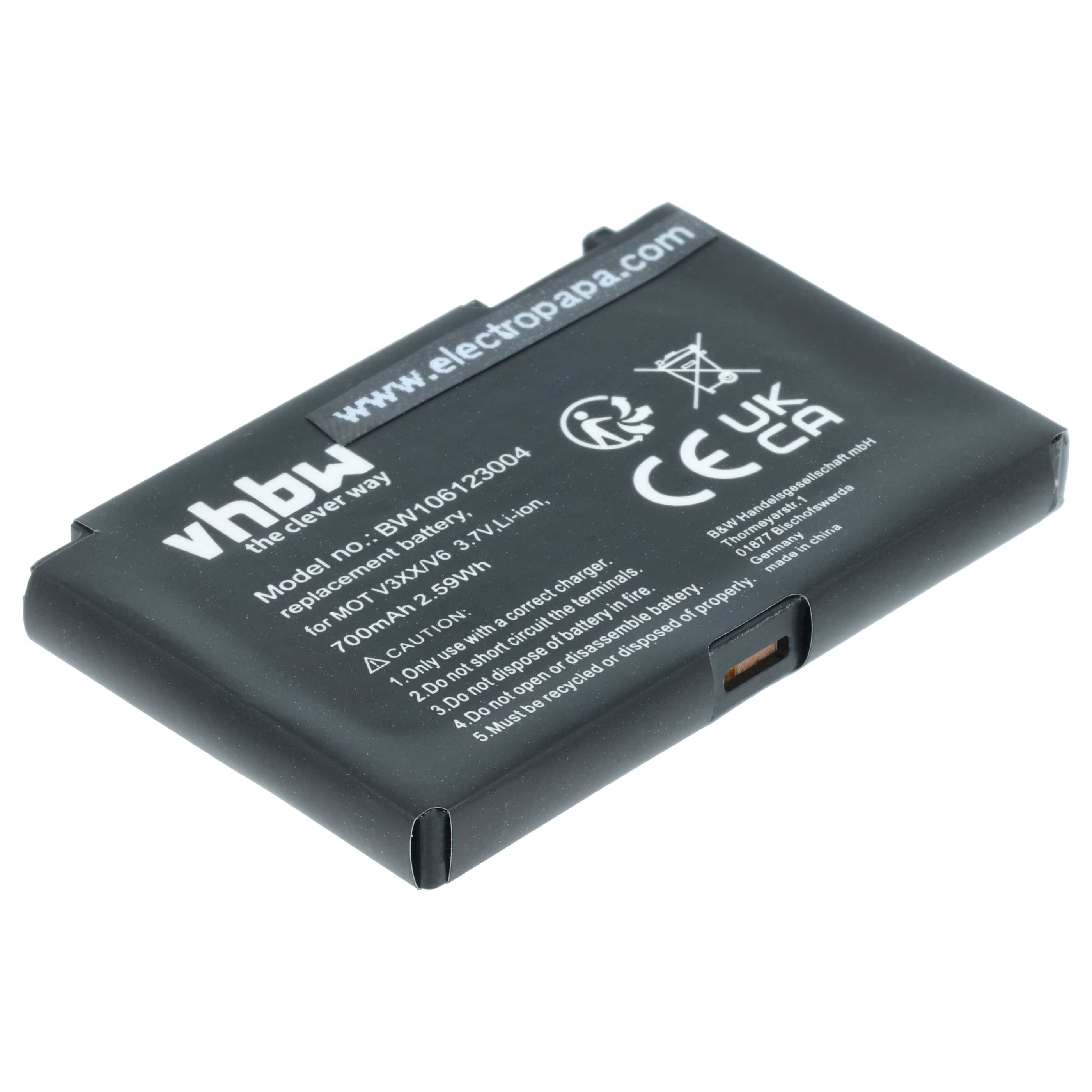Mobile Phone Battery Replacement for Motorola BZ60 - 700 mAh 3.7 V Li-Ion
