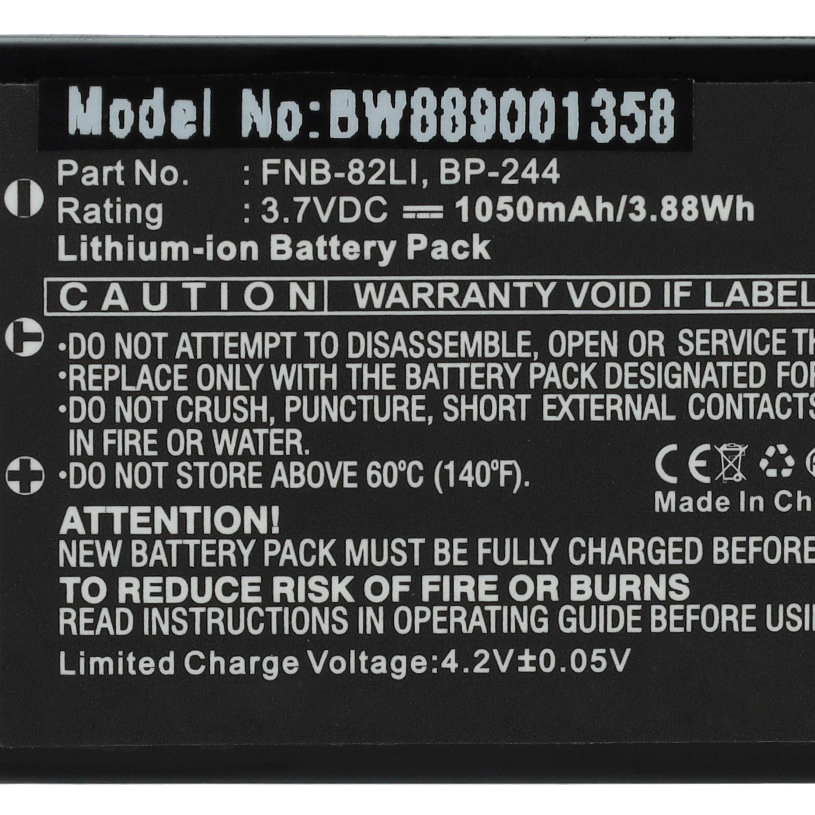 Radio 2x Battery replaces Icom BP-244 - 1050 mAh 3.7 V Li-Ion