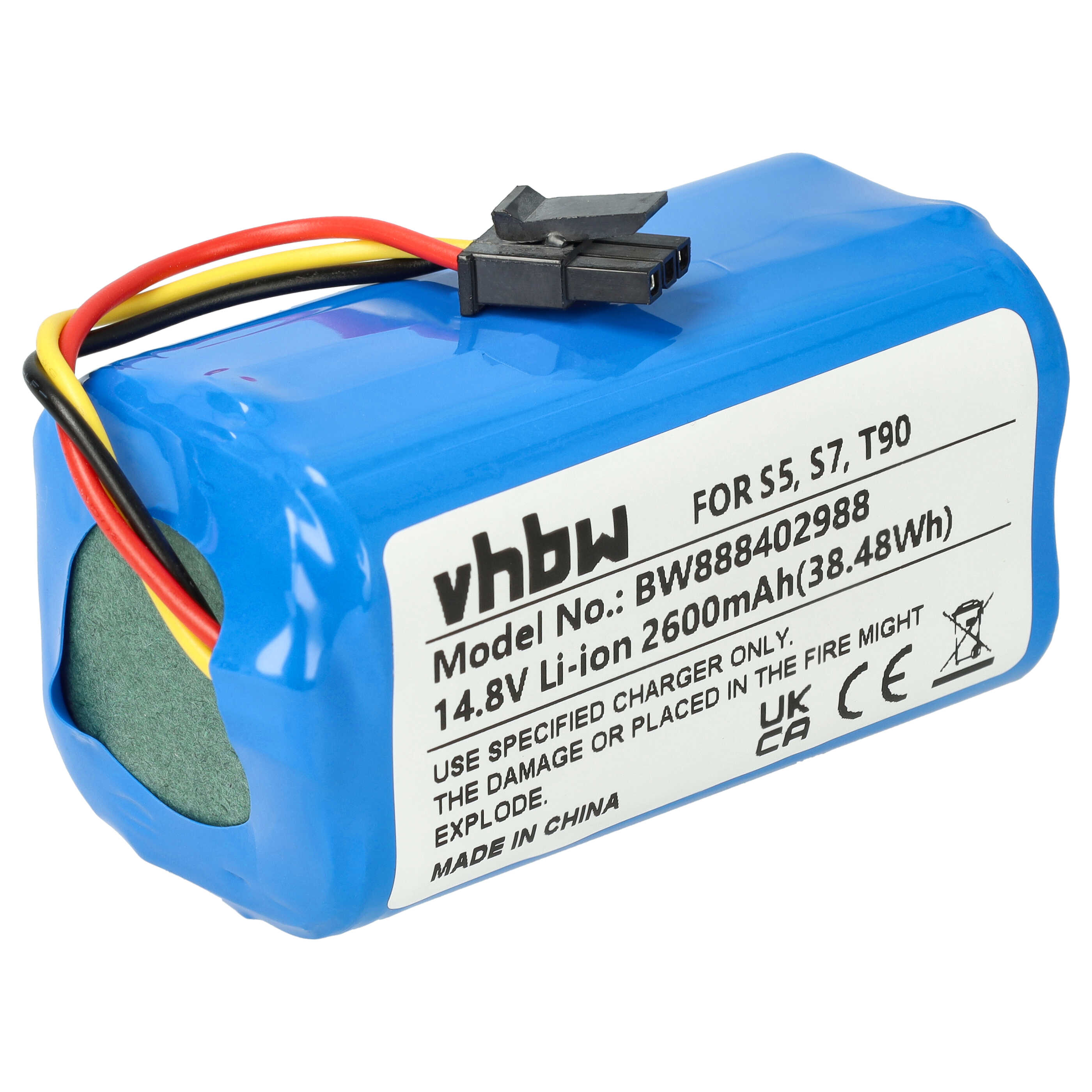 Battery replaces Qihoo M26-4S1P, LR-PAS0638W-EU, MH1-4S1P, 2ASP4-S5 for Qihoo 2600mAh, 14.8V, Li-Ion