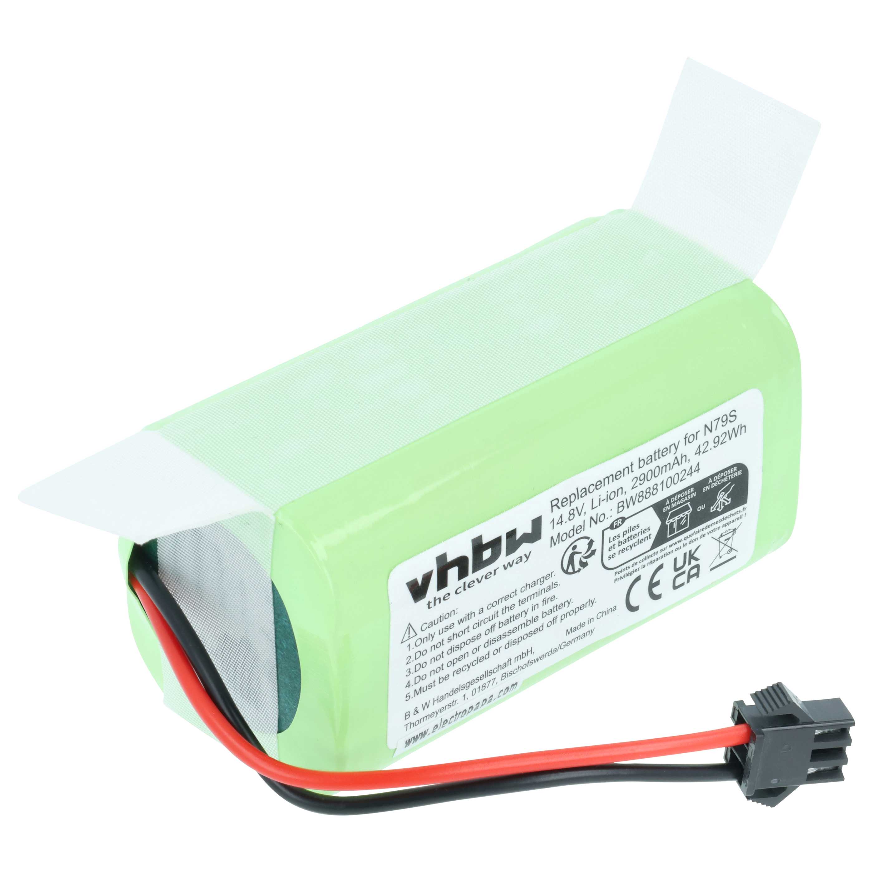 Batteria sostituisce Cecotec CONG1002 per robot aspiratore - 2900mAh 14,8V Li-Ion