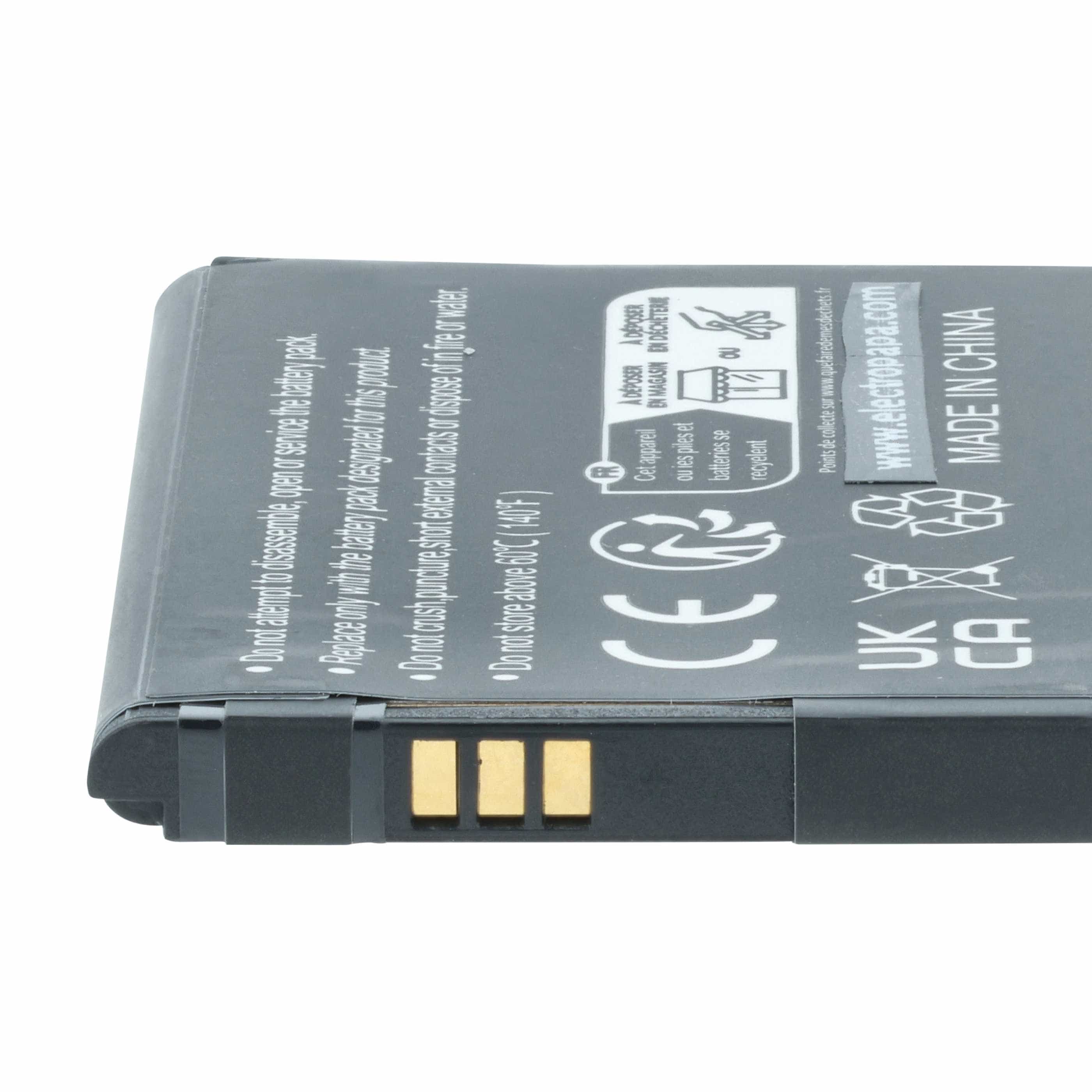 Batterie remplace Panasonic KX-PRA10EX, KX-PRA10 pour téléphone Panasonic - 1500mAh 3,7V Li-ion