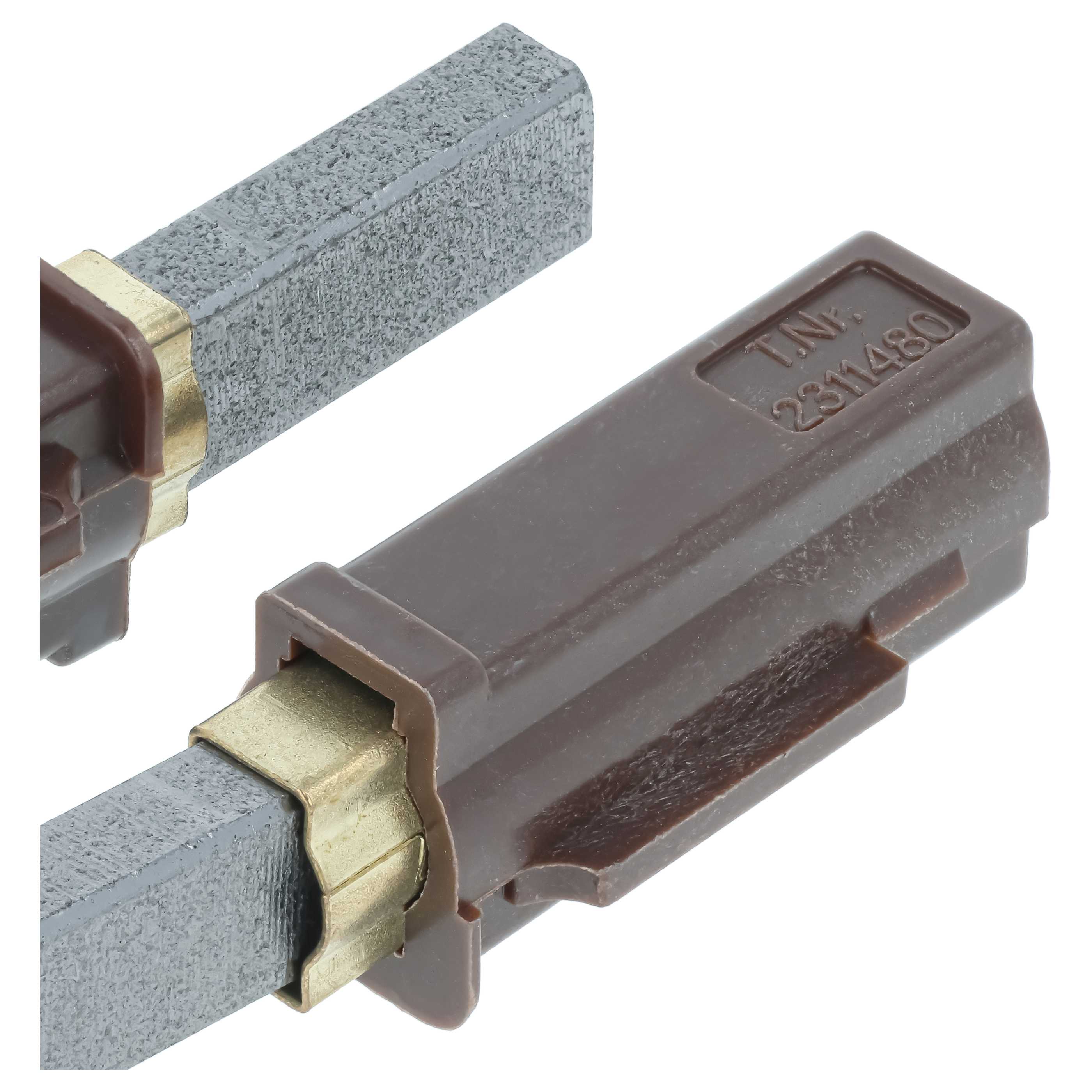 2x escobilla de carbón reemplaza Europart 832297 para aspiradora - 6,3x11x33 mm, con base