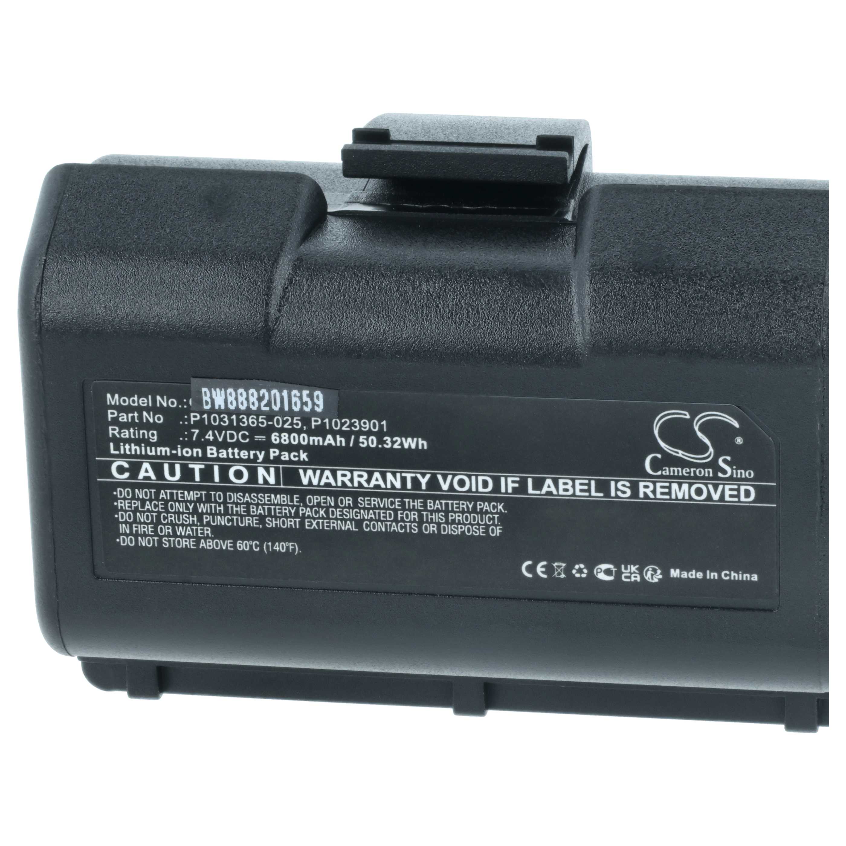 Printer 2x Battery replaces Zebra AT16004, BTRY-MPP-34MA1-01, BTRY-MPP-34MAHC1-01 - 6800 mAh 7.4 V Li-Ion