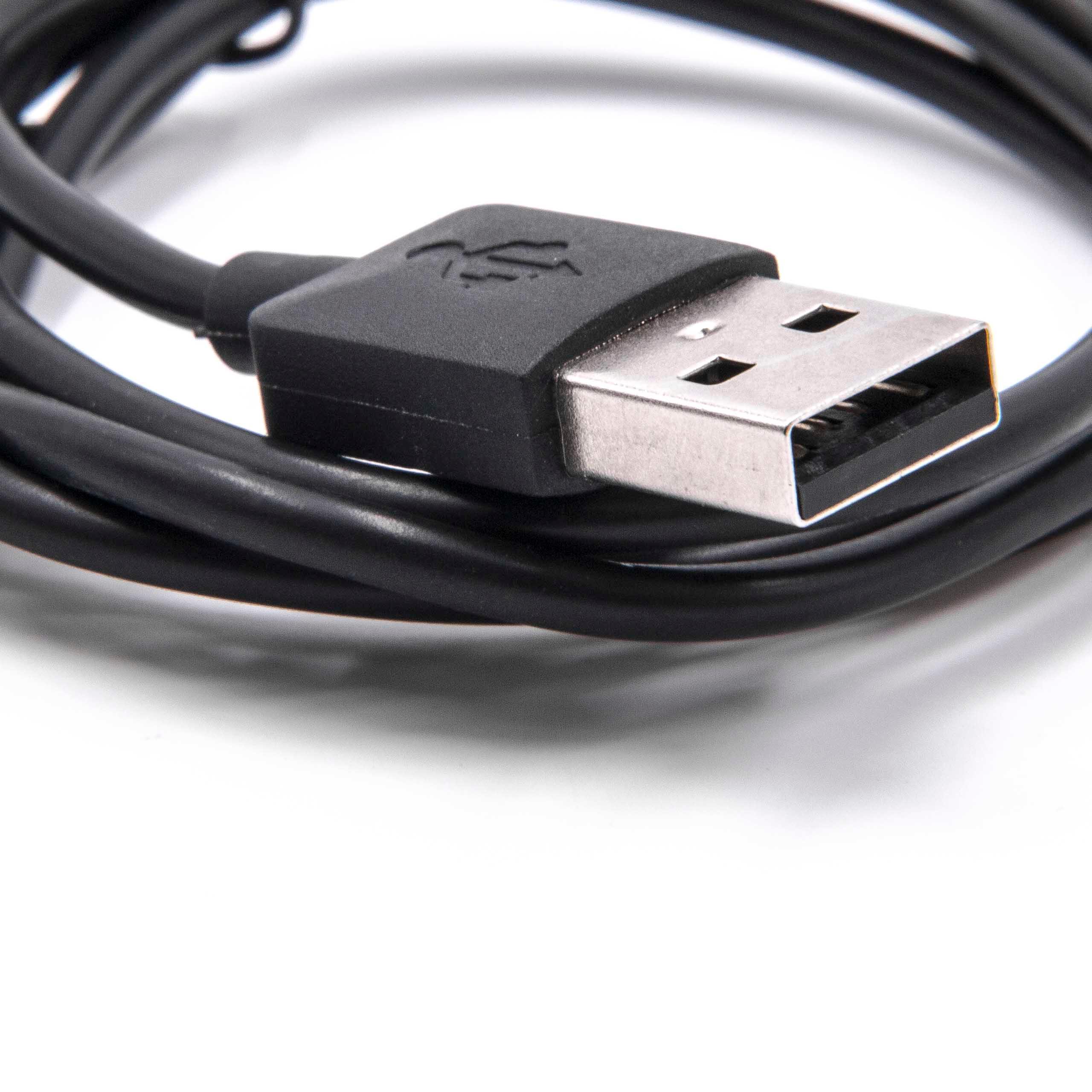 Cable de carga USB para smartwatch Garmin Forerunner - negro 100 cm