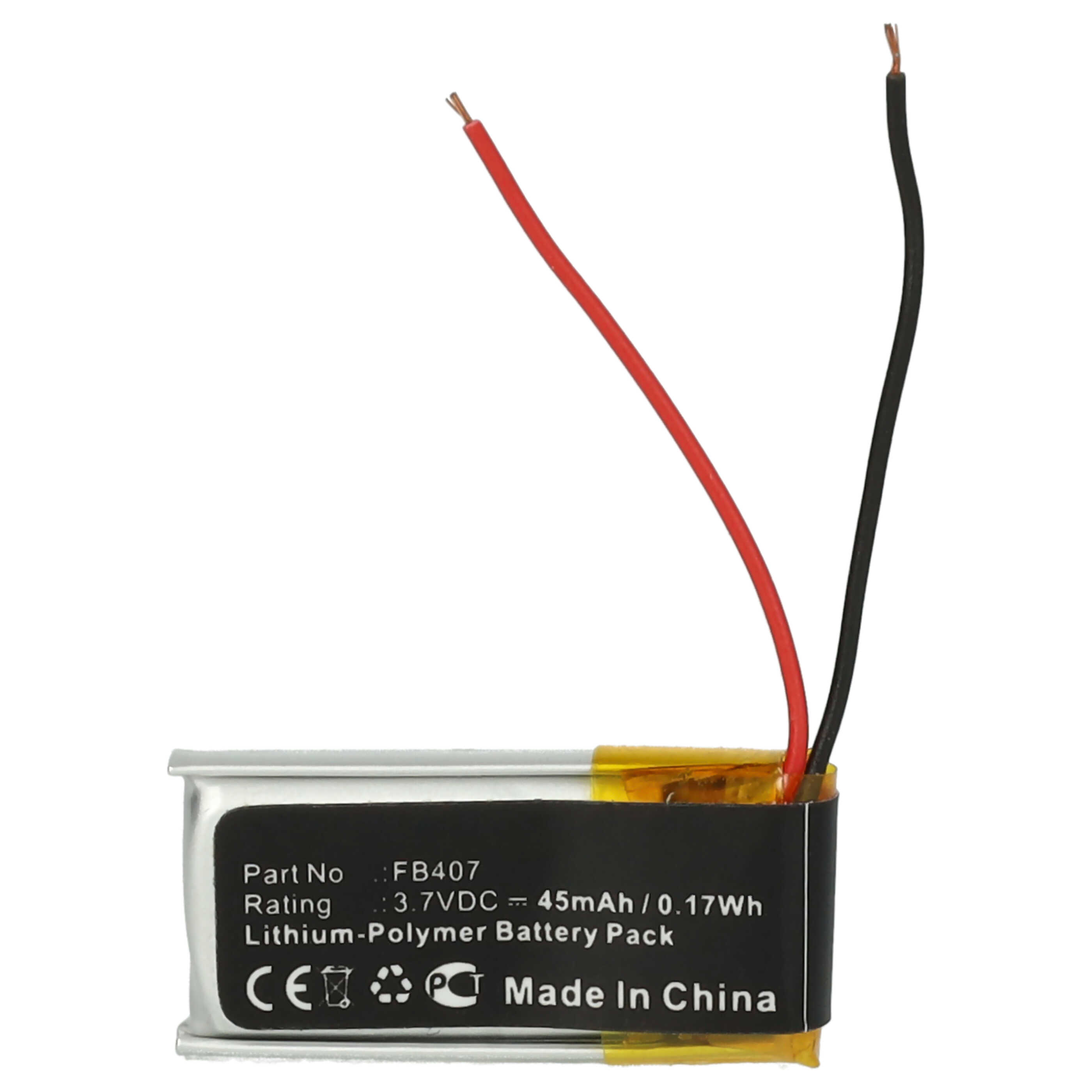 Smartwatch Battery replaces Fitbit FB407 - 45 mAh 3.7 V Li-polymer + Tools