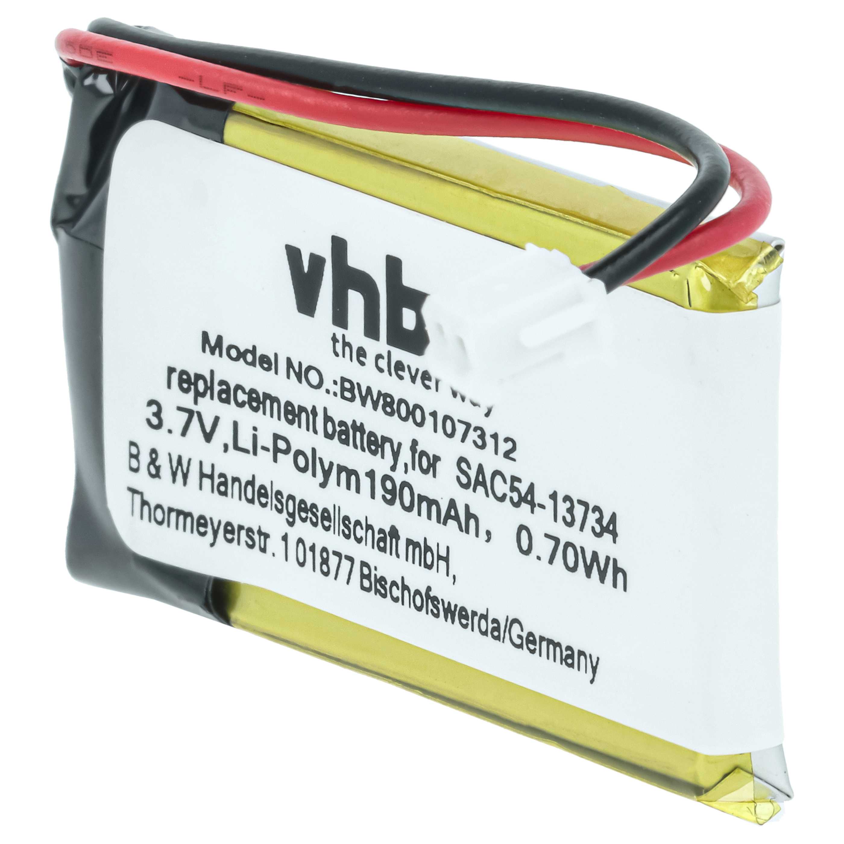 Batteria collare per collare per cani sostituisce Sportdog SAC54-13734 - 190mAh 3,7V Li-Poly