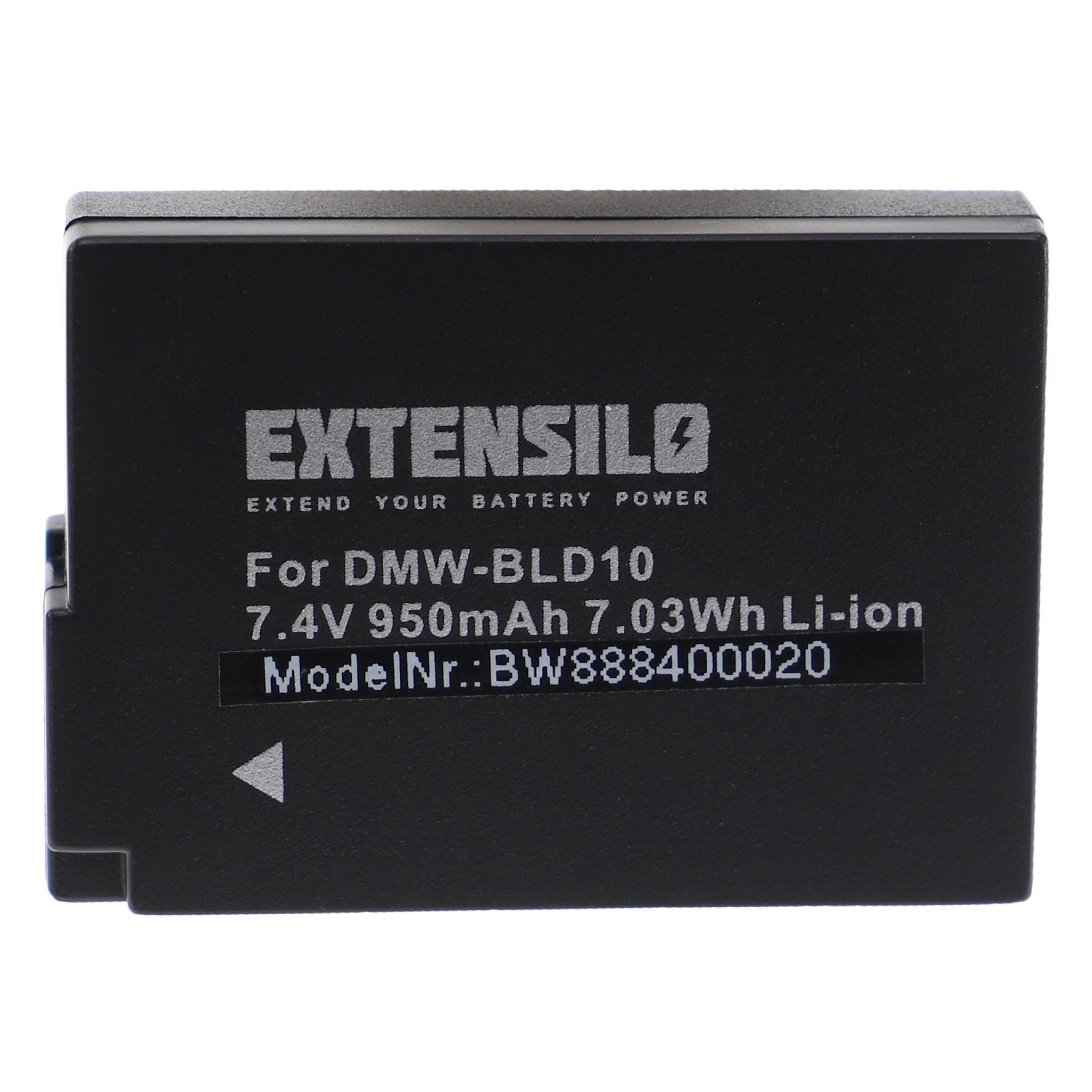 Batería reemplaza Panasonic DMW-BLD10E, DMW-BLD10, DMW-BLD10PP para cámara Panasonic - 950 mAh 7,4 V Li-Ion