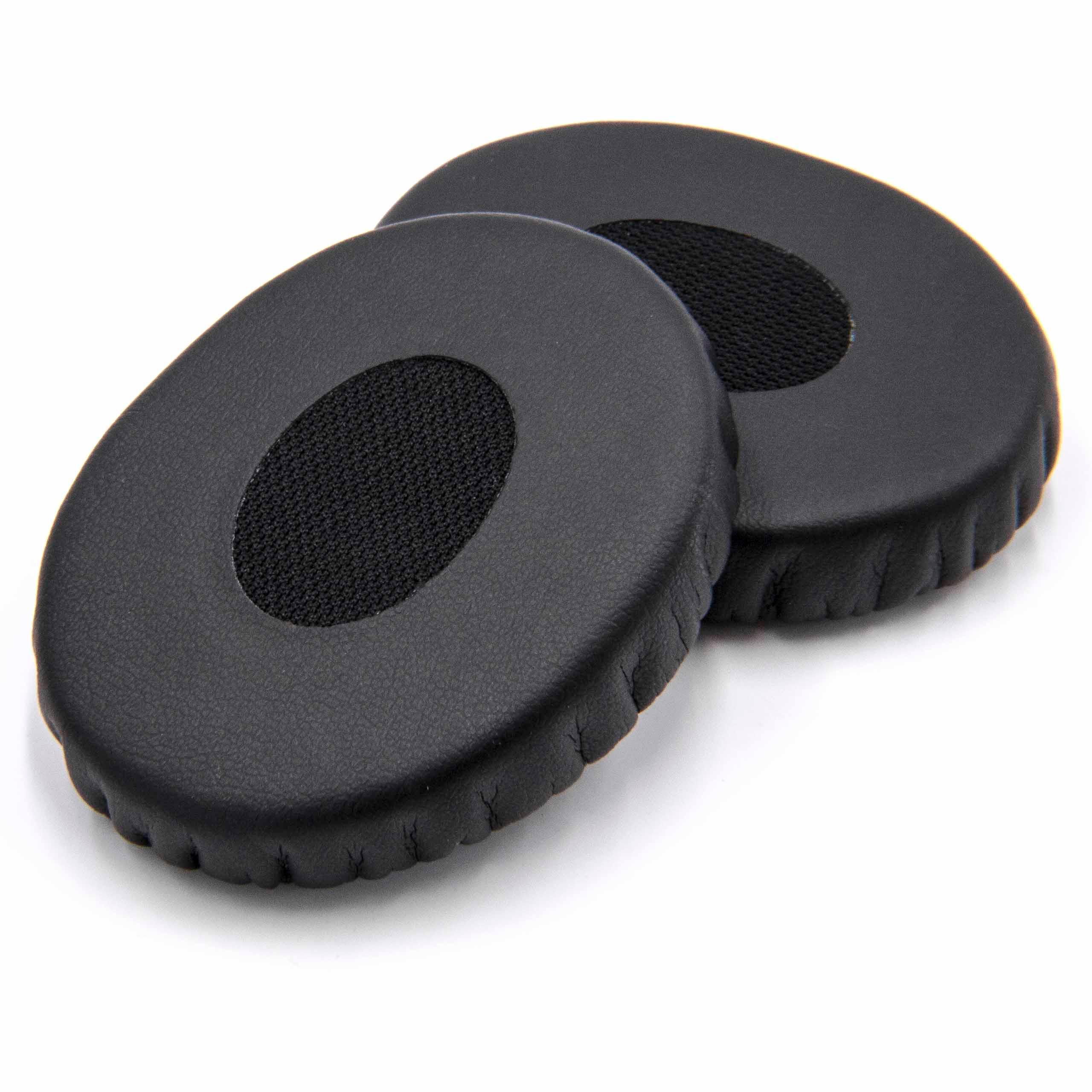 2x 1 paio di cuscinetti per Bose OnEar cuffie ecc. - fibra sintetica, 5,6 cm diametro esterno, nero